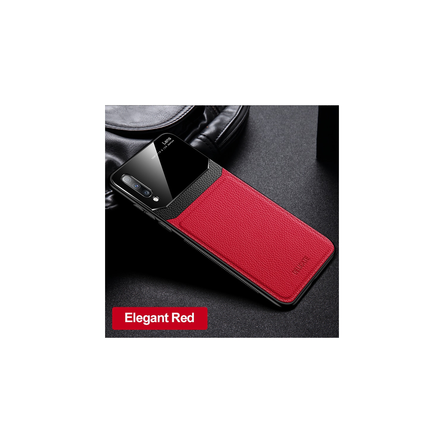 Delfin – Étui en cuir protection anti-glissement pour appareil photo couvercle antichoc plexiglass Étui pour téléphone Étui mince pour Samsung Galaxy