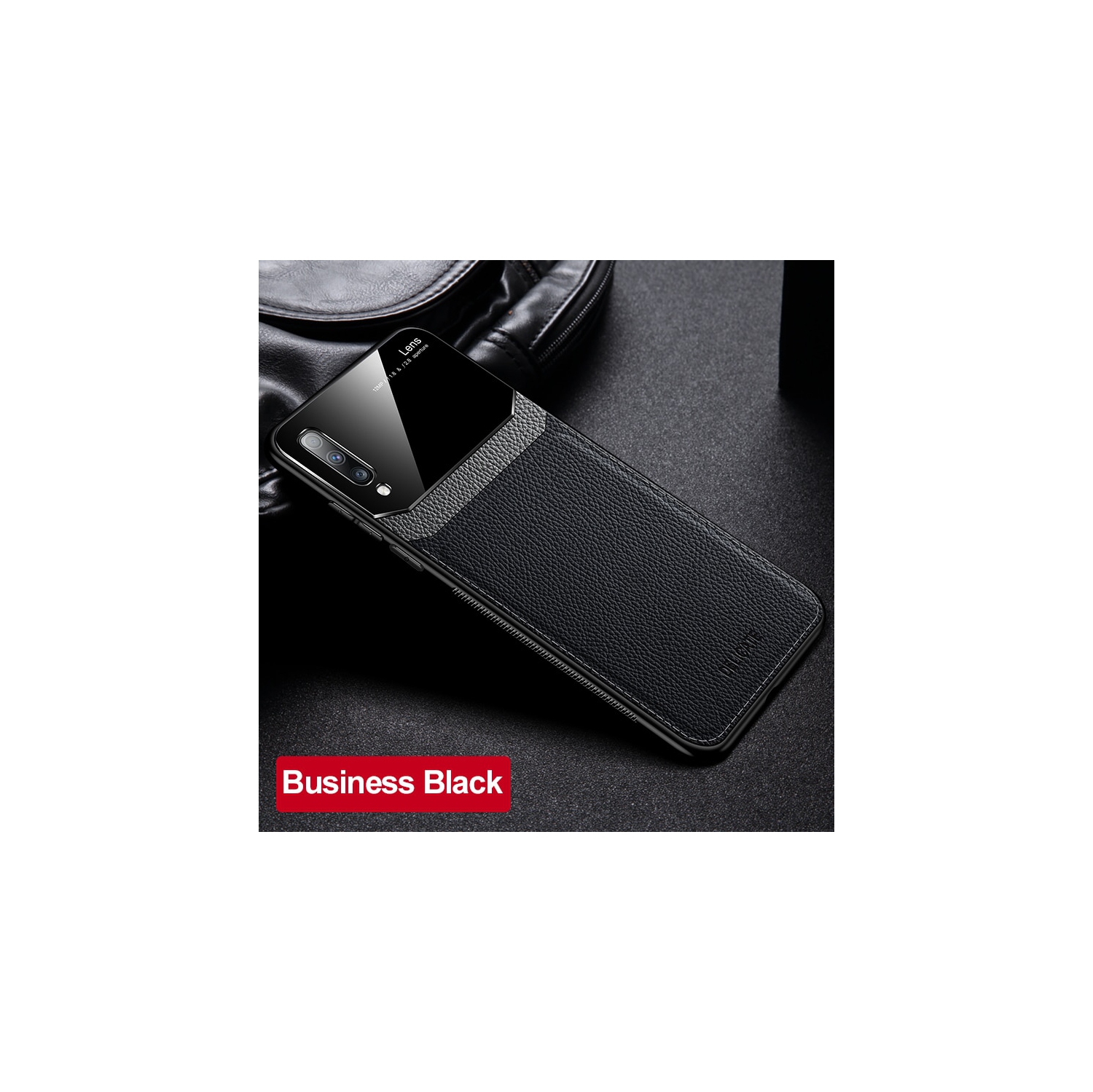 Delfin – Étui en cuir protection anti-glissement pour appareil photo couvercle antichoc plexiglass Étui pour téléphone Étui mince pour Samsung Galaxy