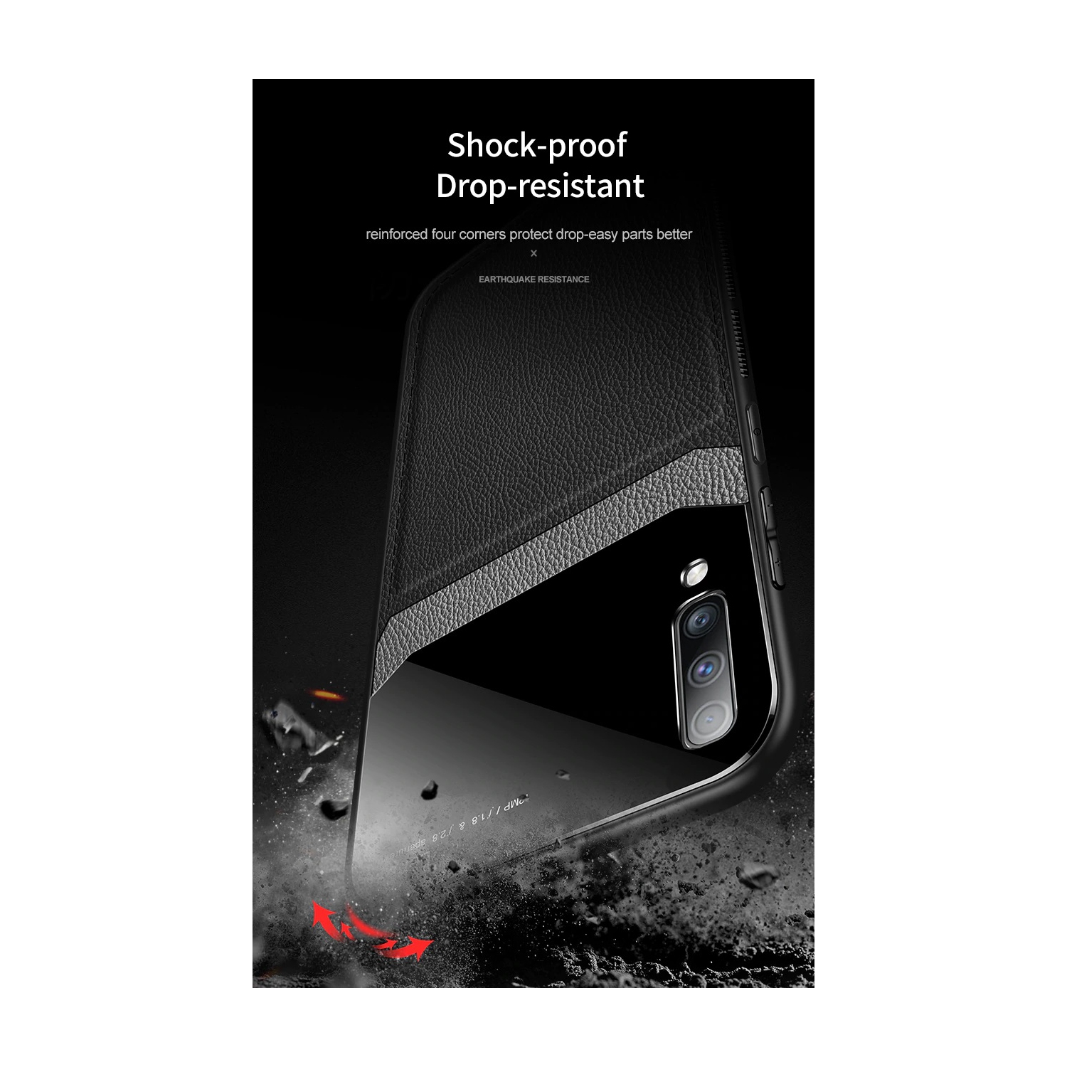 Delfin – Étui en cuir protection anti-glissement pour appareil photo couvercle antichoc plexiglass Étui pour téléphone Étui mince pour Samsung Galaxy