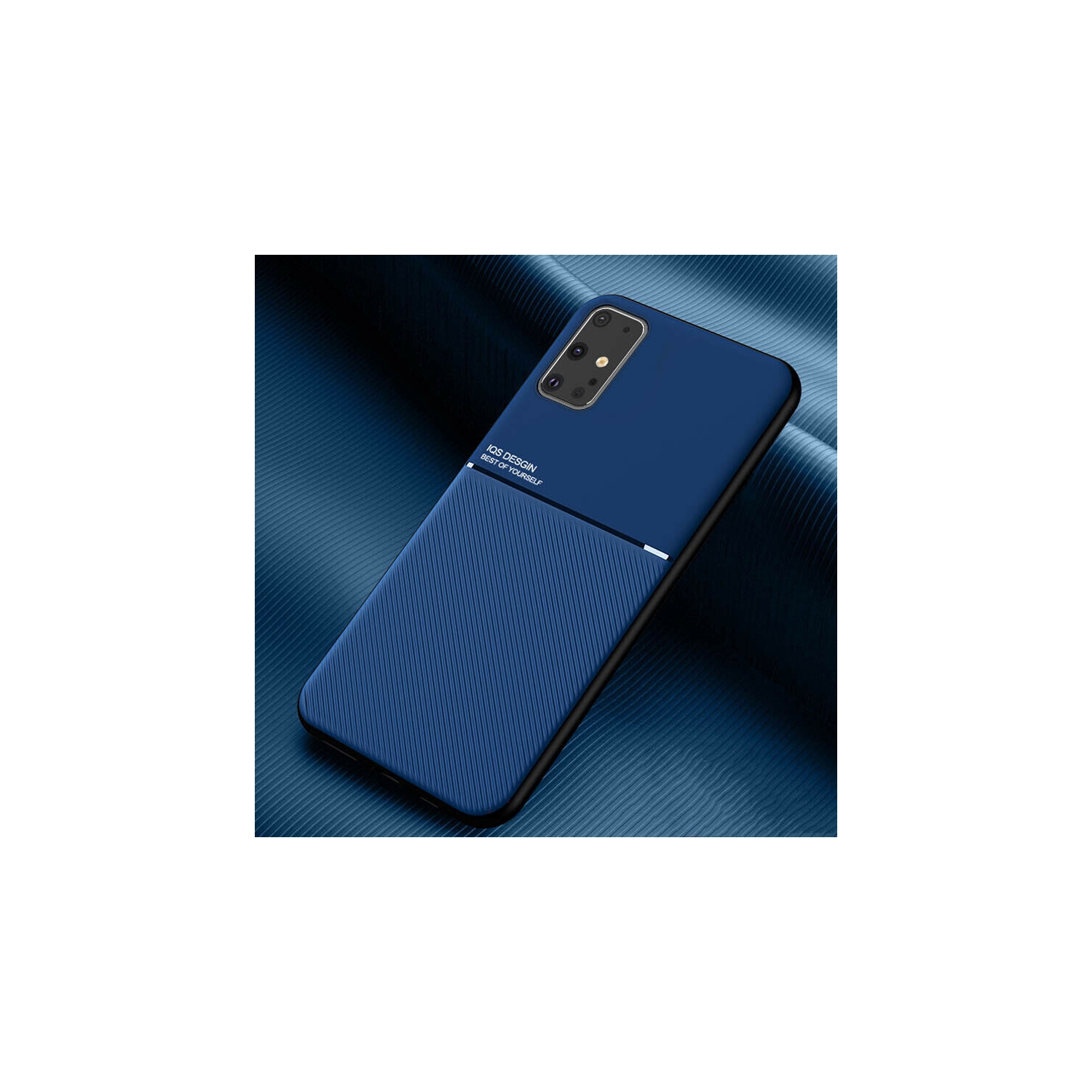 Kelvin Leather Magnetic Texture Slim Matte Back Phone Cove Anti Fall Frosted Stripe Cases For Samsunf Galaxy S20 FE -Blue (FREE SHIPPING)