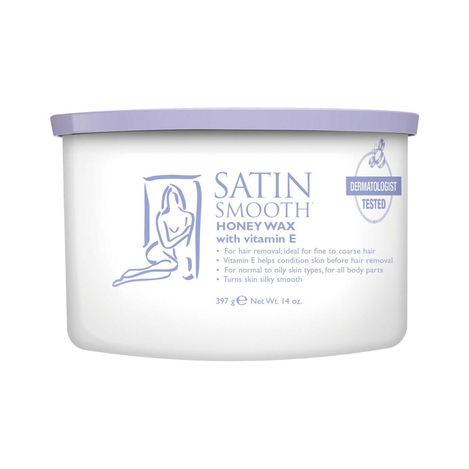 SATIN SMOOTH HONEY W/VITA E WAX 14 OZ - SSW14G