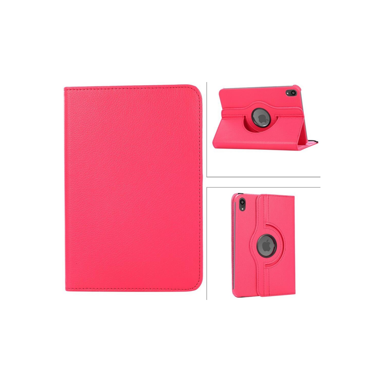 ( KeeGuard) – Étui rose vif pour iPad Mini 6 6 de 2021 8.3 po, étui rotatif Smart pu