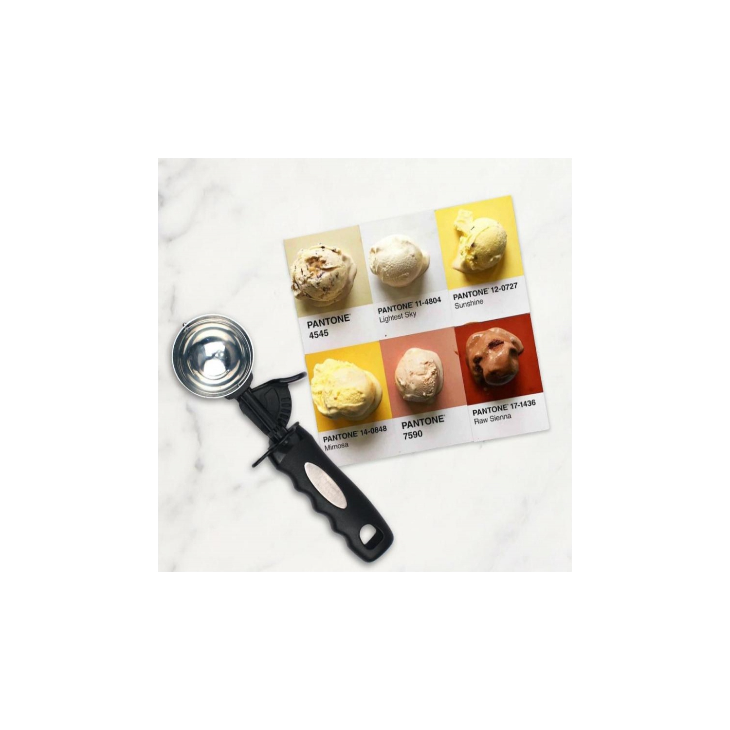 ISTAR Ice Cream Scooper Cookie Scoop with Trigger, Large Stainless Steel Ice Cream Cookie Dough Cupcake Batter Meatball Muffin Melon Spoon Scooper