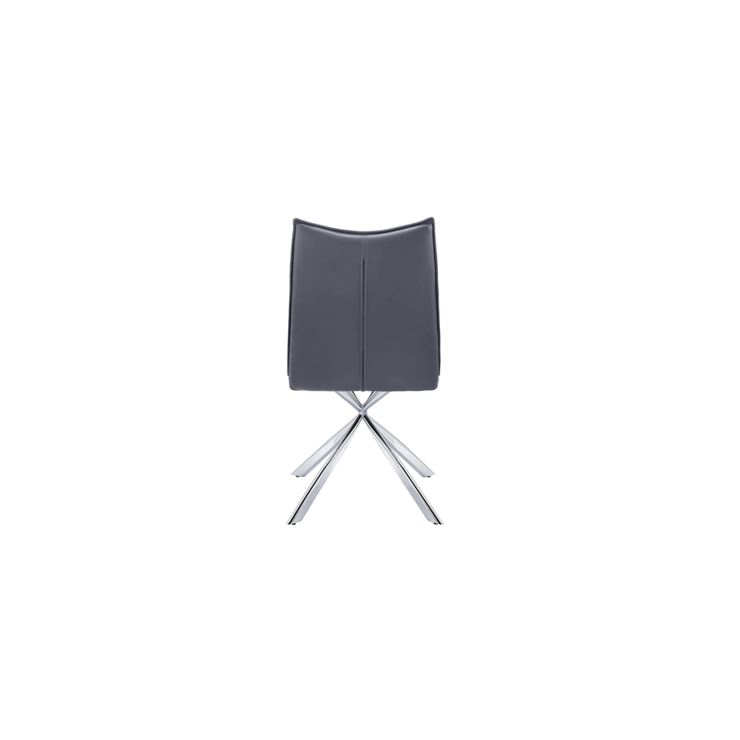 Dining Chair, 2-pack with Chrome Legs, Grey