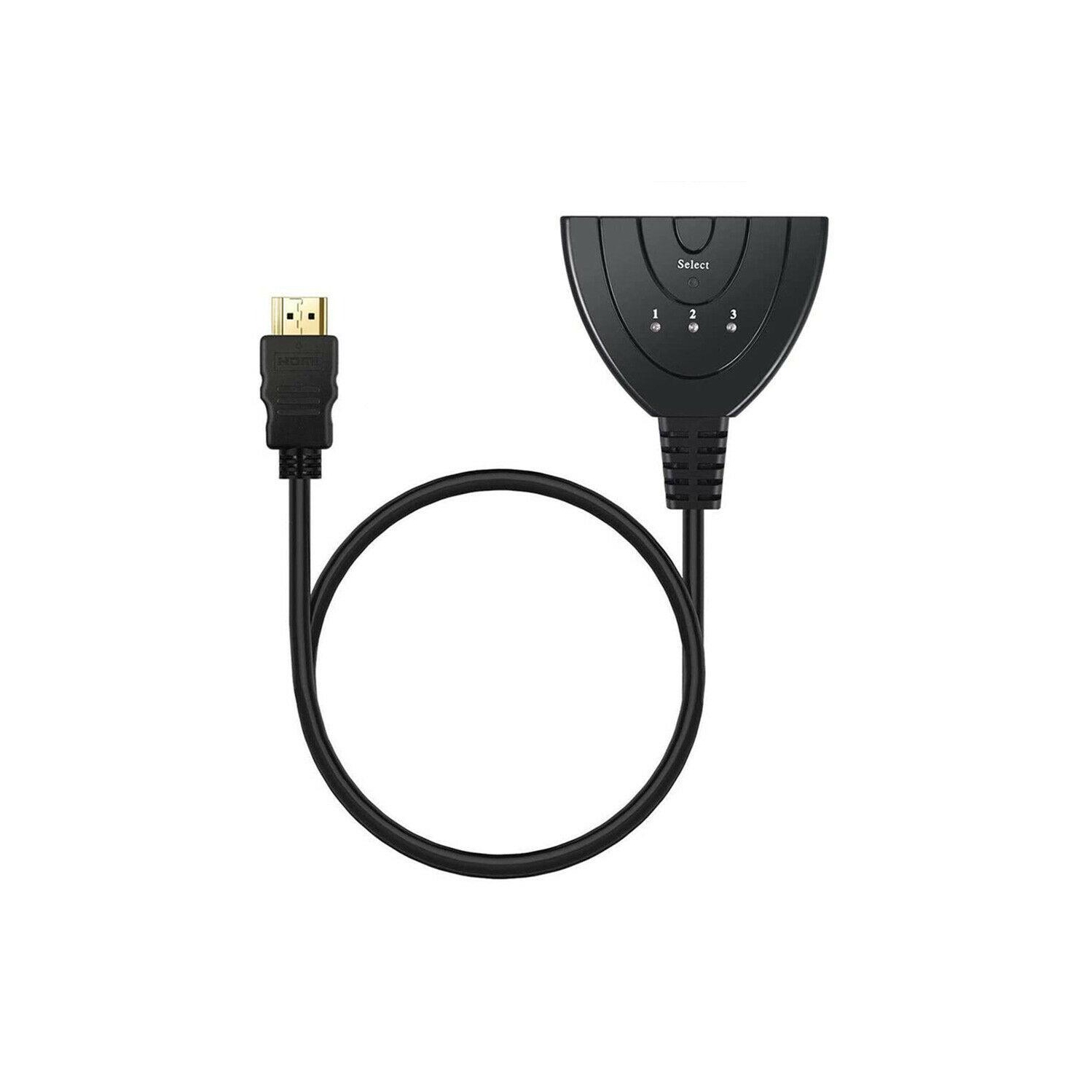 3 Port HDMI-compatible HUB Switch 1080P HD 3 in 1 out Video Audio Splitter