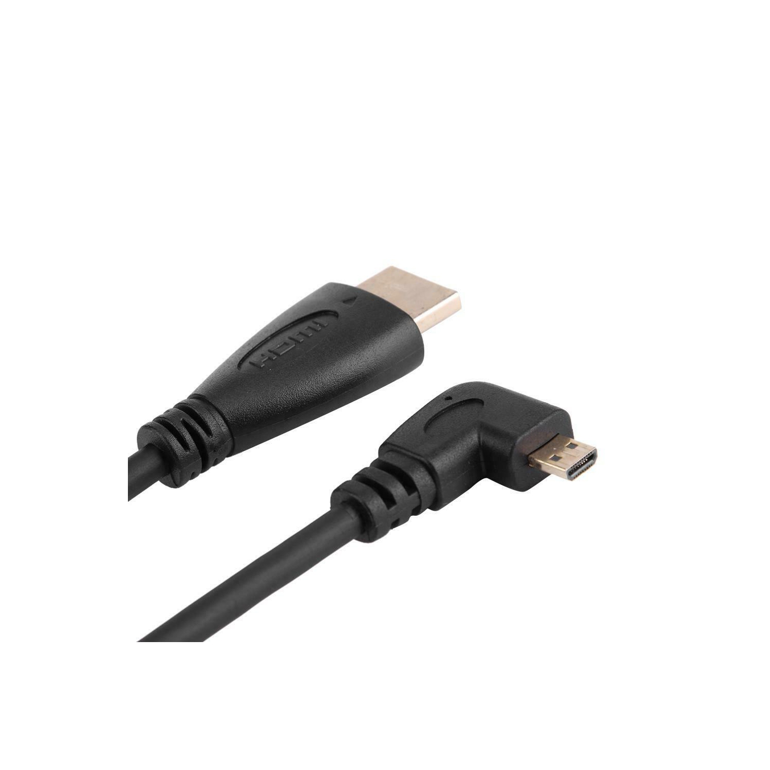 Câble droit à angle de 90 degrés compatible micro HDMI vers HDMI pour Teles
