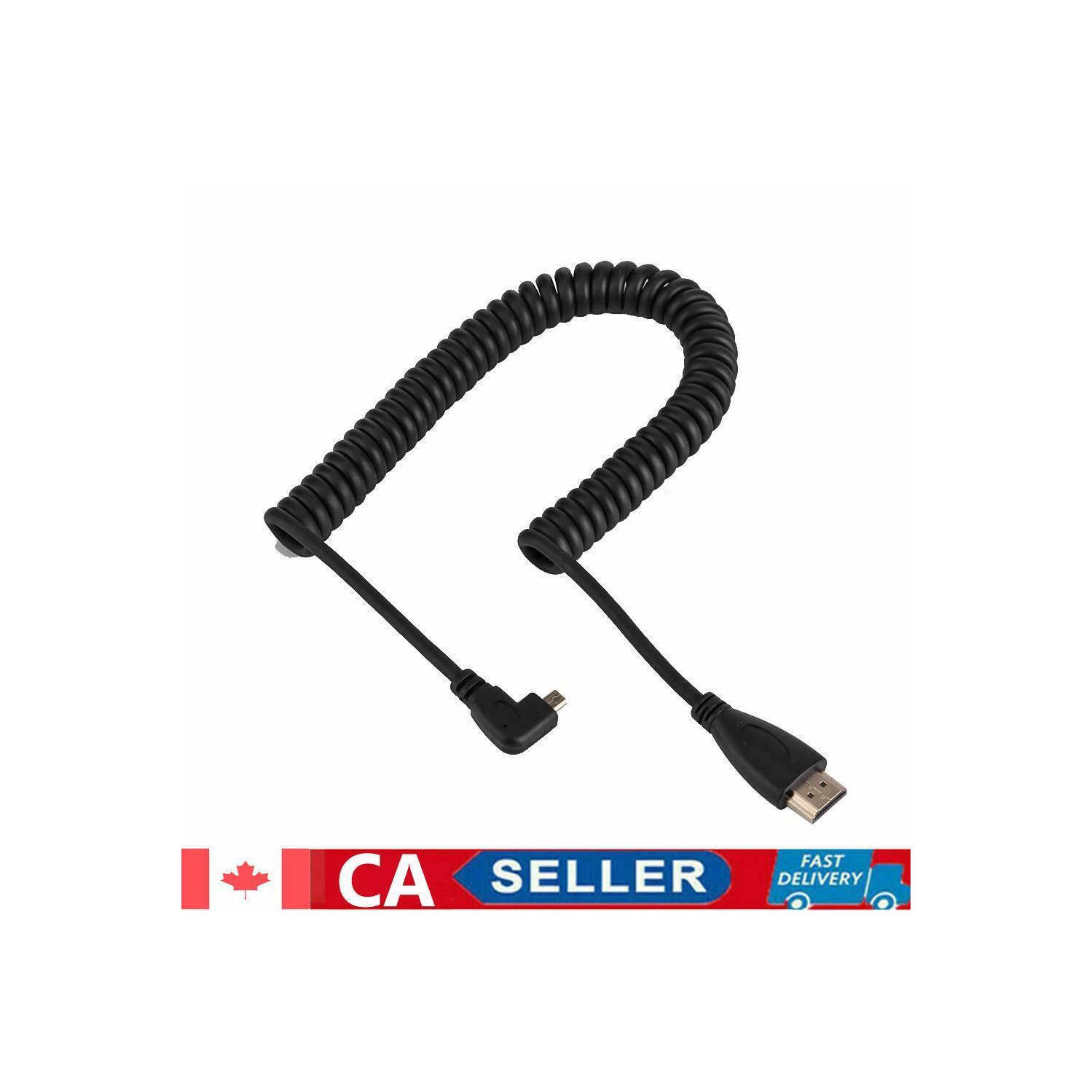 Câble droit à angle de 90 degrés compatible micro HDMI vers HDMI pour Teles