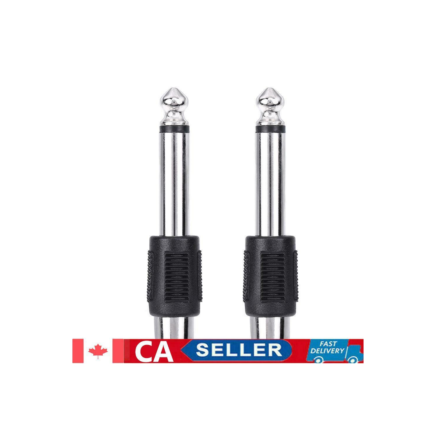 4 adaptateurs audio mono RCA/AV femelles à 6,35 mm mâle 1/4 po connecteurs