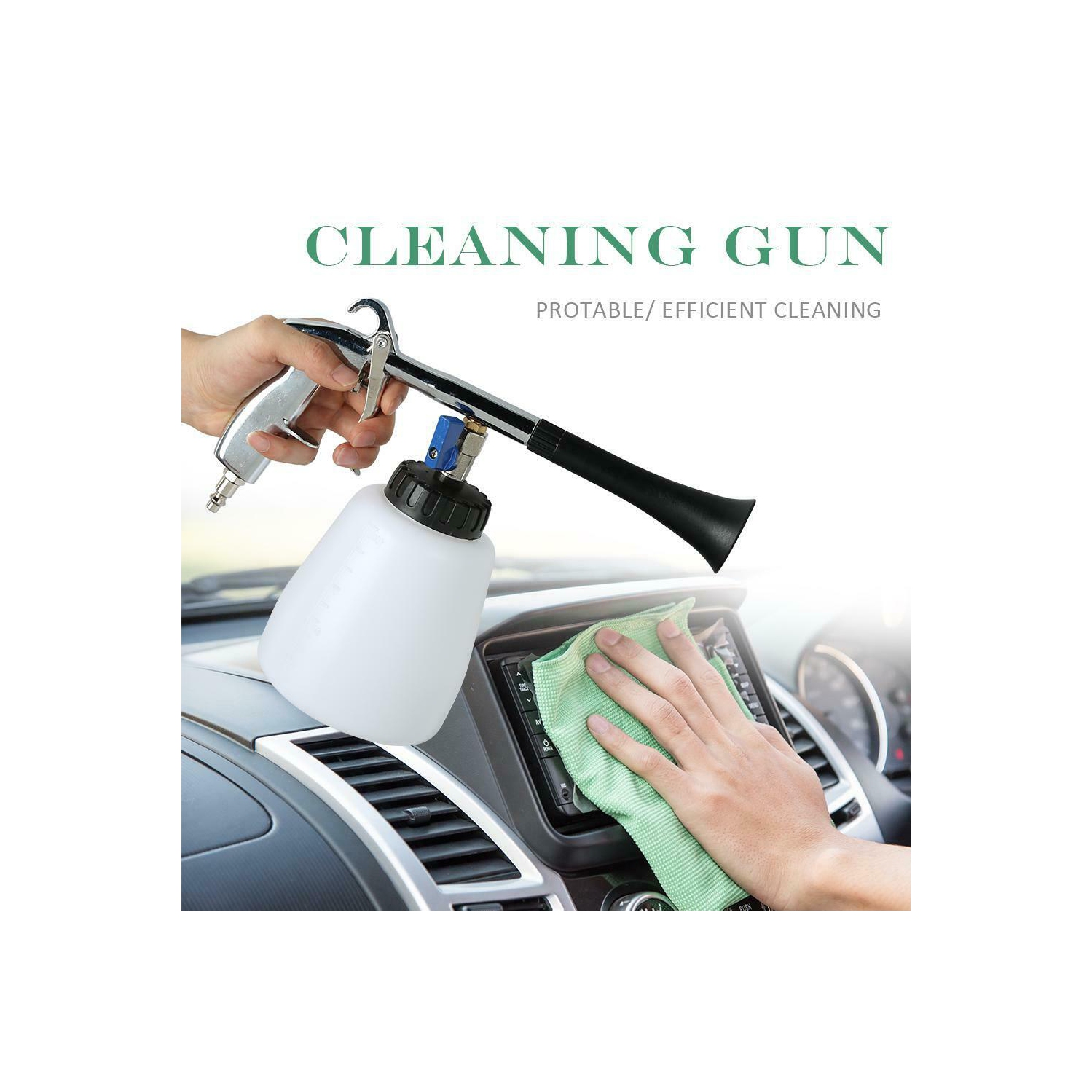 Lave-auto à haute pression pour le pistolet de nettoyage en profondeur intérieur fonctionnant à l'air