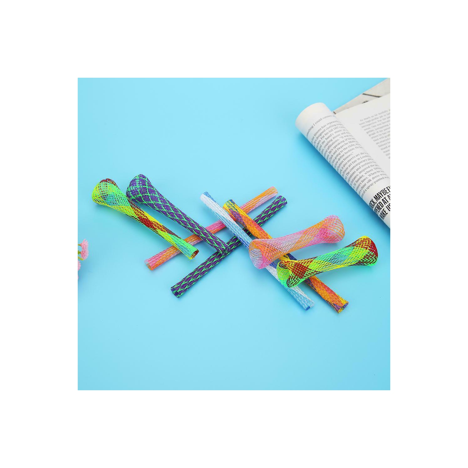 12 pièces jouets de printemps colorés flexibles en plastique pour chats jouets interactifs pour animaux de compagnie