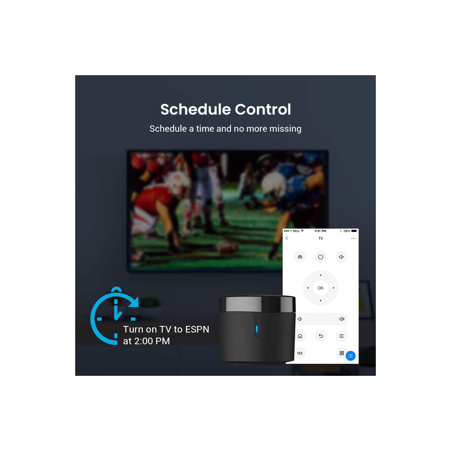 ISTAR WiFi Smart Home Hub RM Mini 4 IR Automation Learning Universal Remote Control Compatible with Alexa