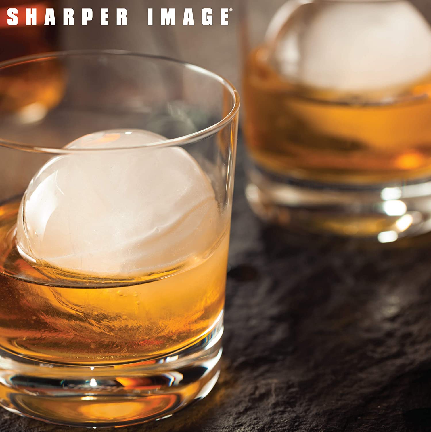 ISTAR Round Ice Cube Mold, Double 2.5 Inches Large Ice Balls Maker with Lid Silicone Ice Sphere Tray Suitable for Cocktails, Whiskey, Drink