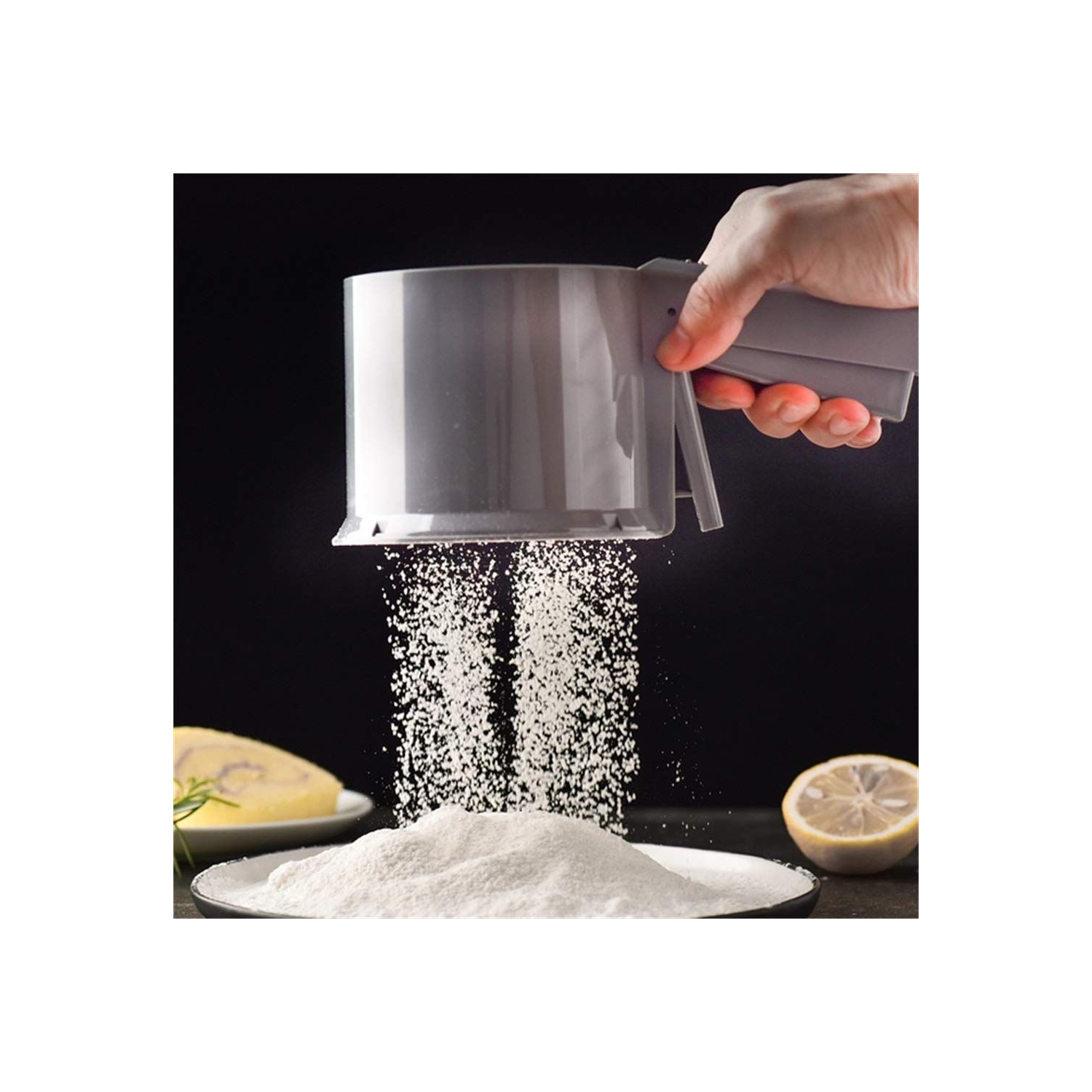 ISTAR Flour Sifter, Operated Flour Sifter, Handheld Sieve Flour Strainer, Fine Kitchen Cooking, Sieve Tools for Cooking/Pastry Baking Kitchen Utensil