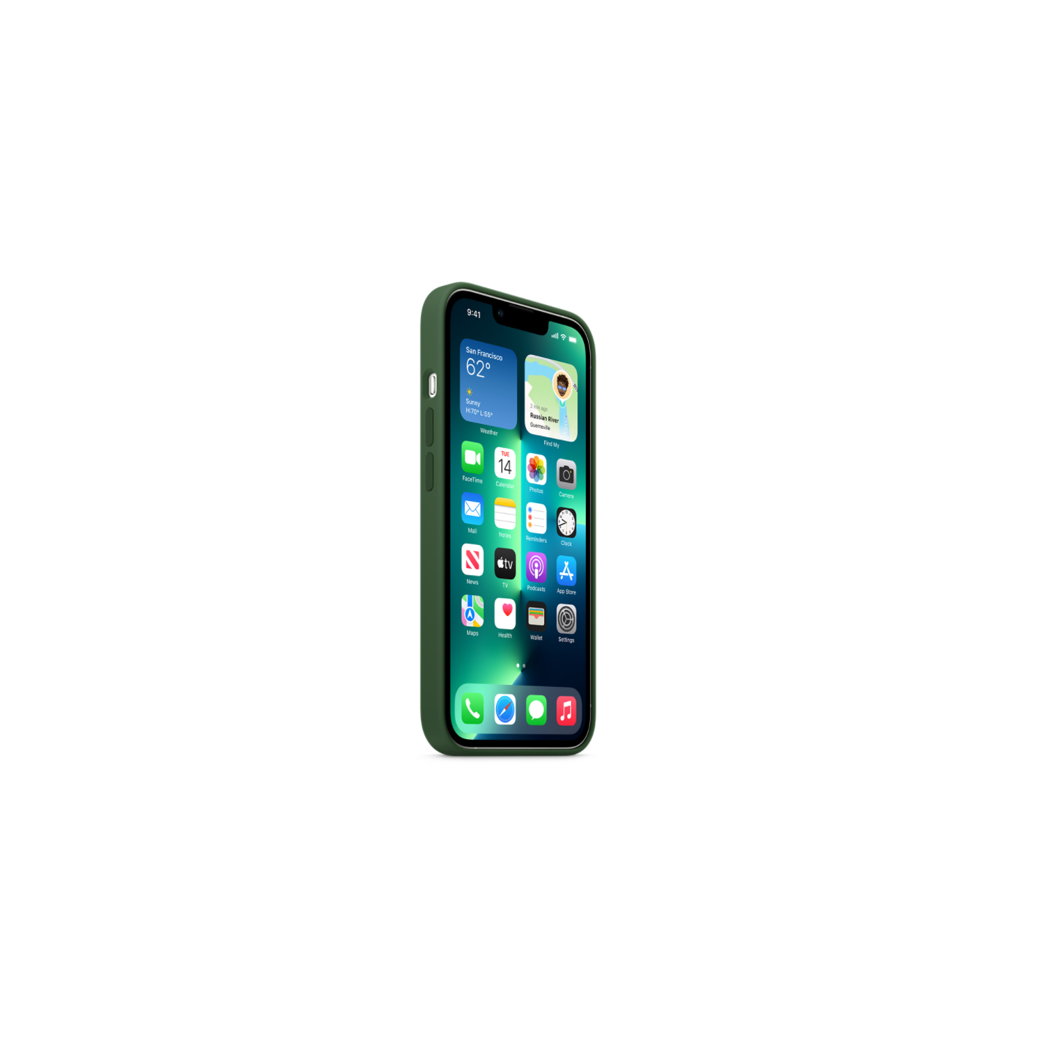 Étui protecteur en silicone pour iPhone 13 PRO MAX - VERT