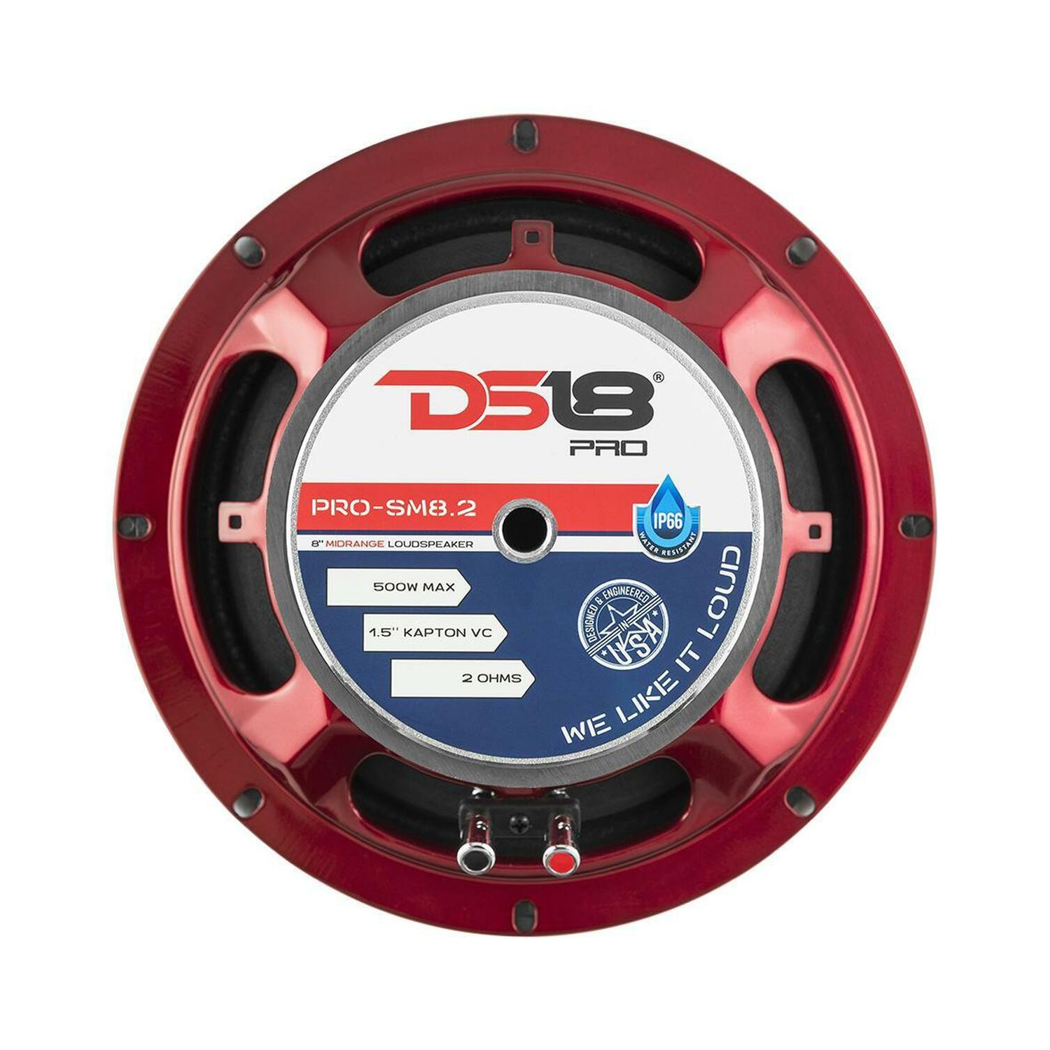 Haut-parleur de fréquences moyennes résistant à l’eau de 8 po PRO-SM8,2 Pro de DS18 - 2 ohms