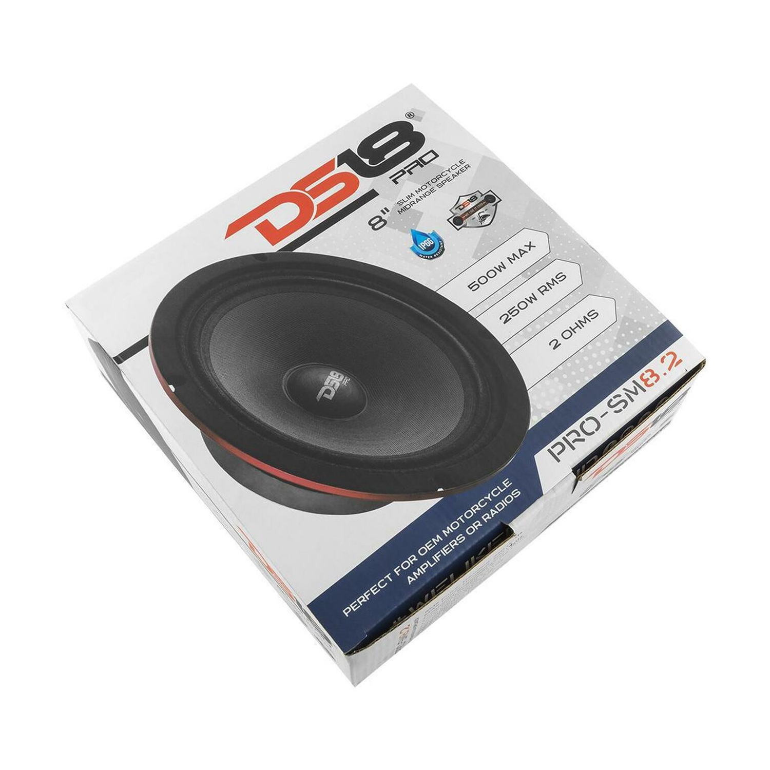 Haut-parleur de fréquences moyennes résistant à l’eau de 8 po PRO-SM8,2 Pro de DS18 - 2 ohms