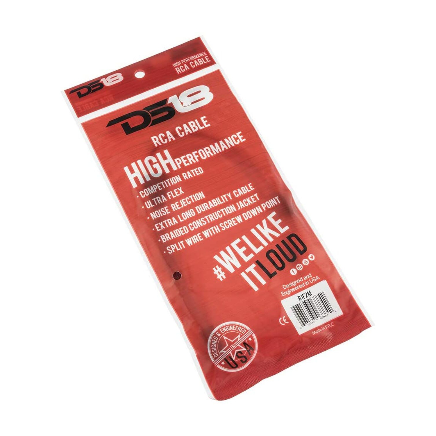 DS18 R1F2M Female to (2) Male Ultra Flex Y Adapter RCA Cable