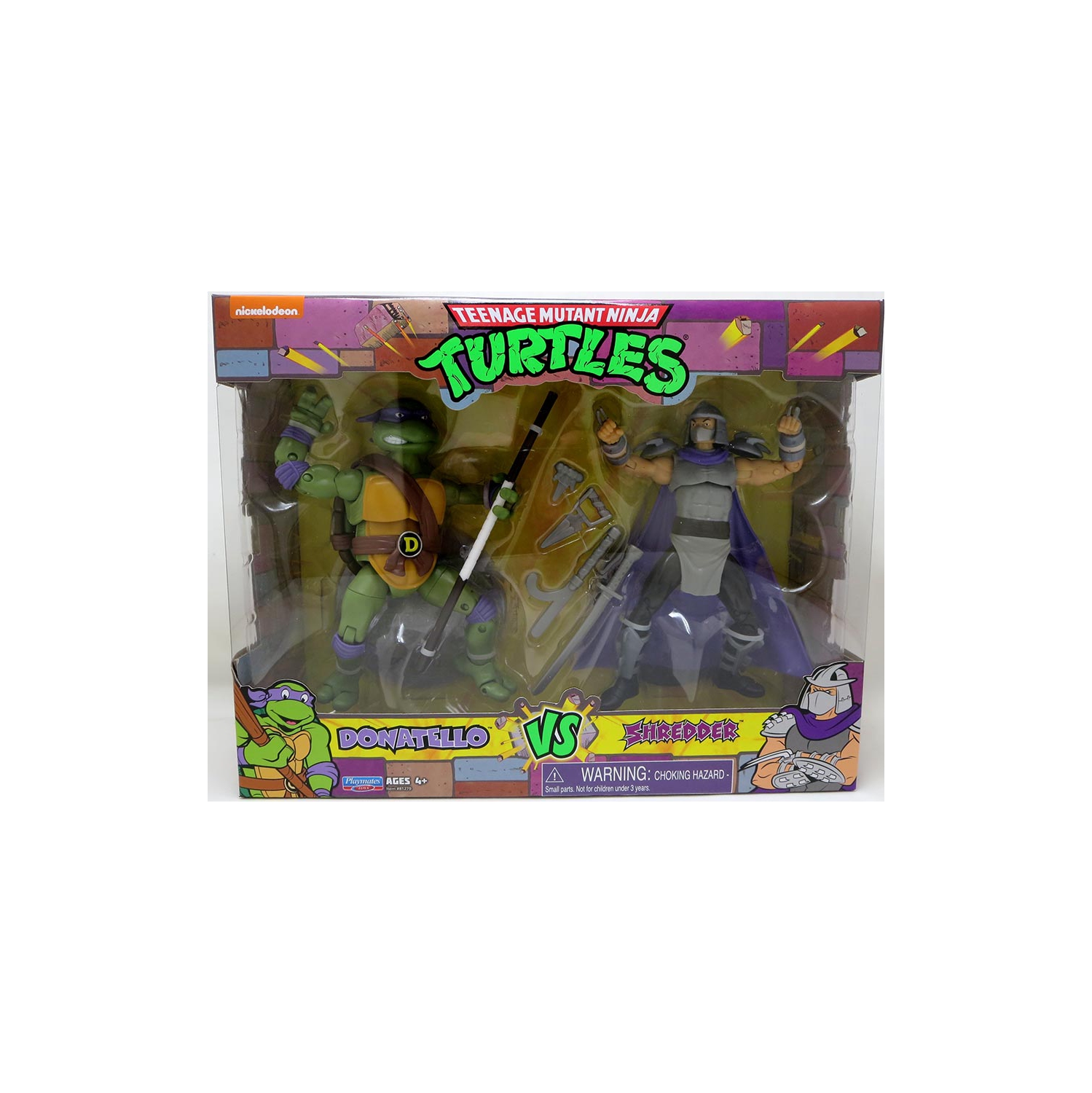 Teenage Mutant Ninja Turtles 6 Inch Action Figure Original TV 2-Pack - Donatello vs Shredder