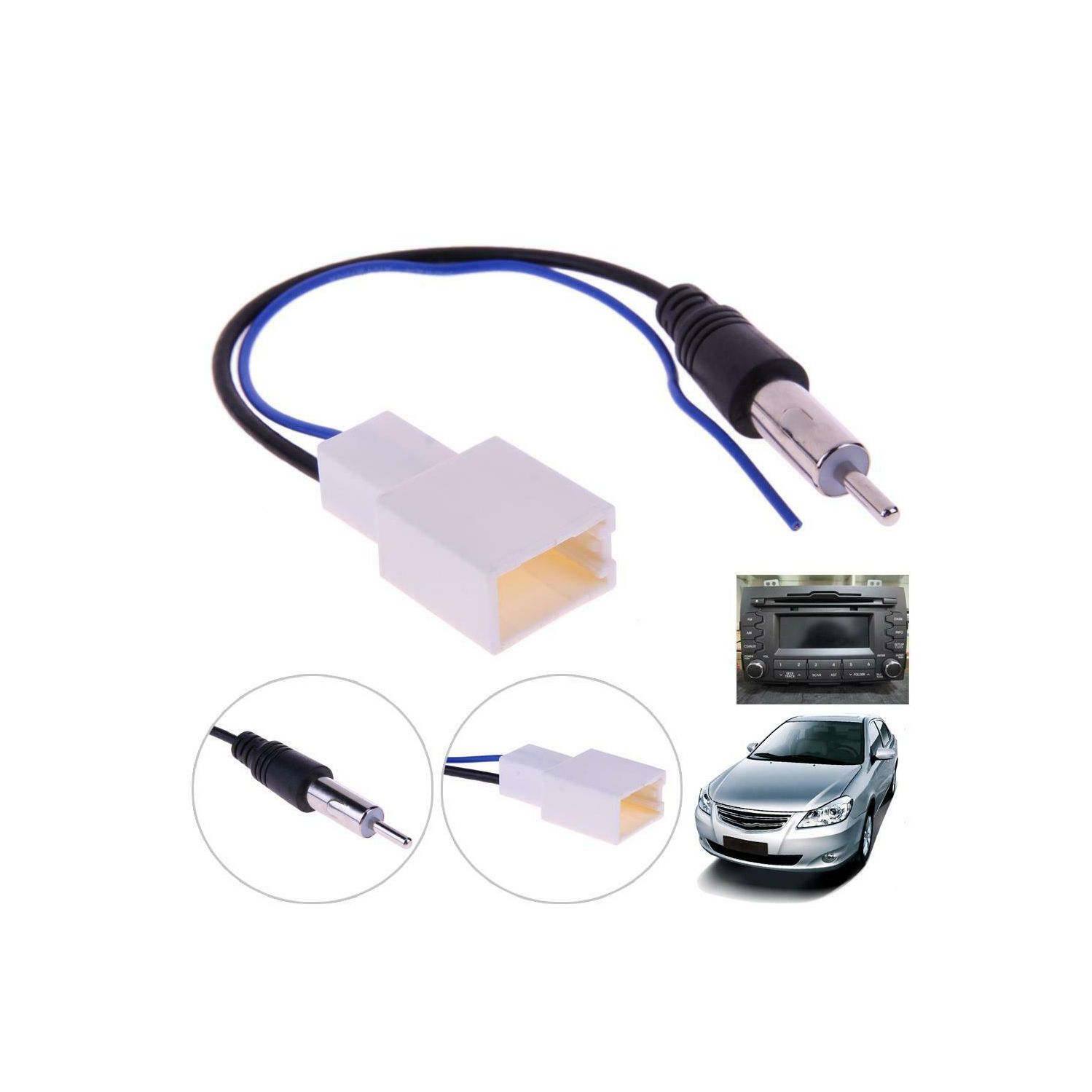 Adaptateur d'antenne stéréo pour la voiture prise aérienne pour radio d'origine au marché secondaire