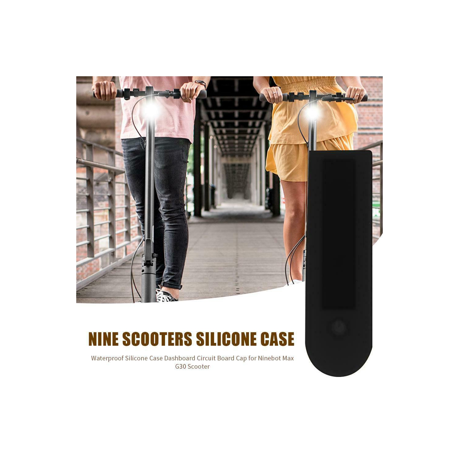 Couvercle en silicone avec panneau de commande central pour trottinette Ninebot MAX G30