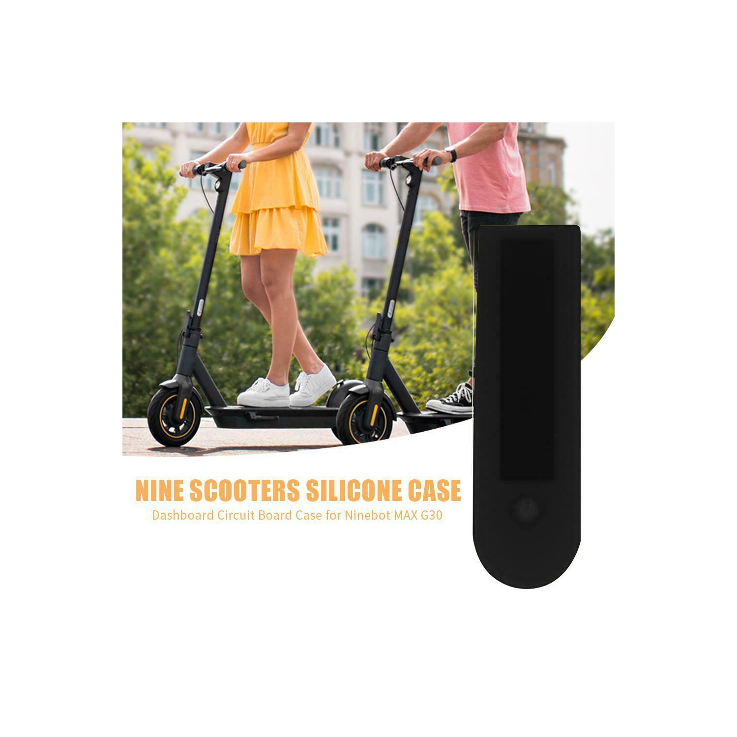 Couvercle en silicone avec panneau de commande central pour trottinette Ninebot MAX G30
