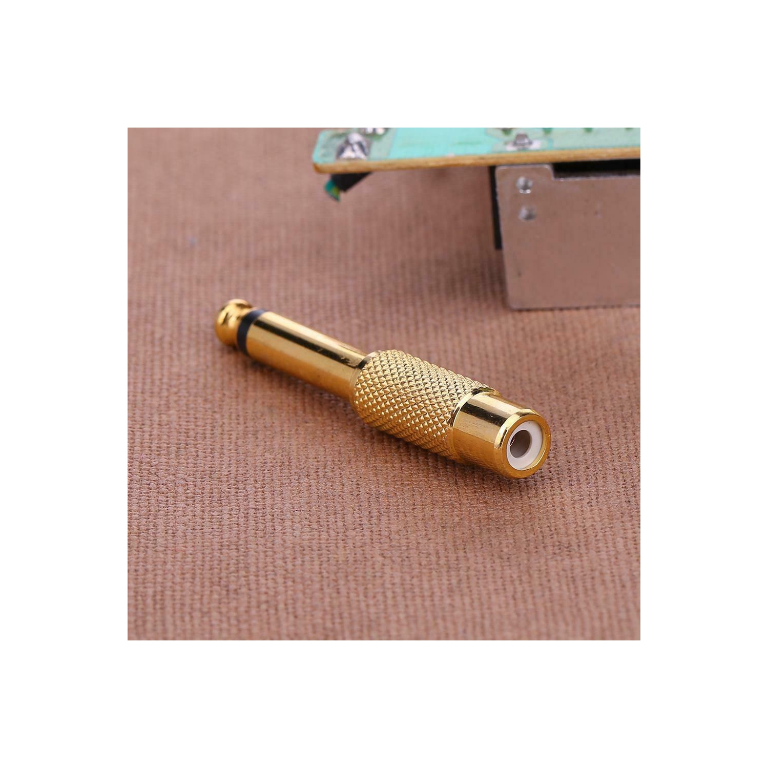 1 connecteur d’adaptateur audio mono mâle vers RCA femelle de 6,35 mm 1/4 po