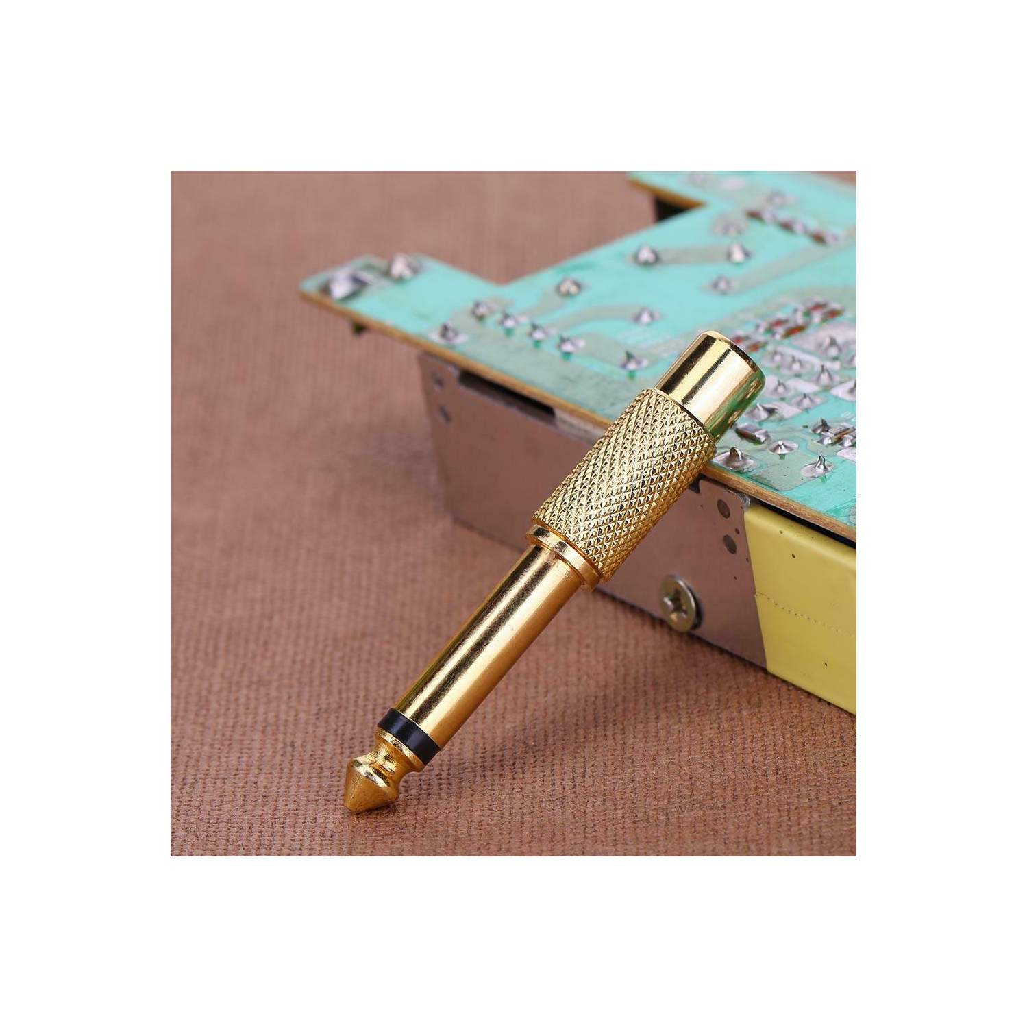 1 connecteur d’adaptateur audio mono mâle vers RCA femelle de 6,35 mm 1/4 po