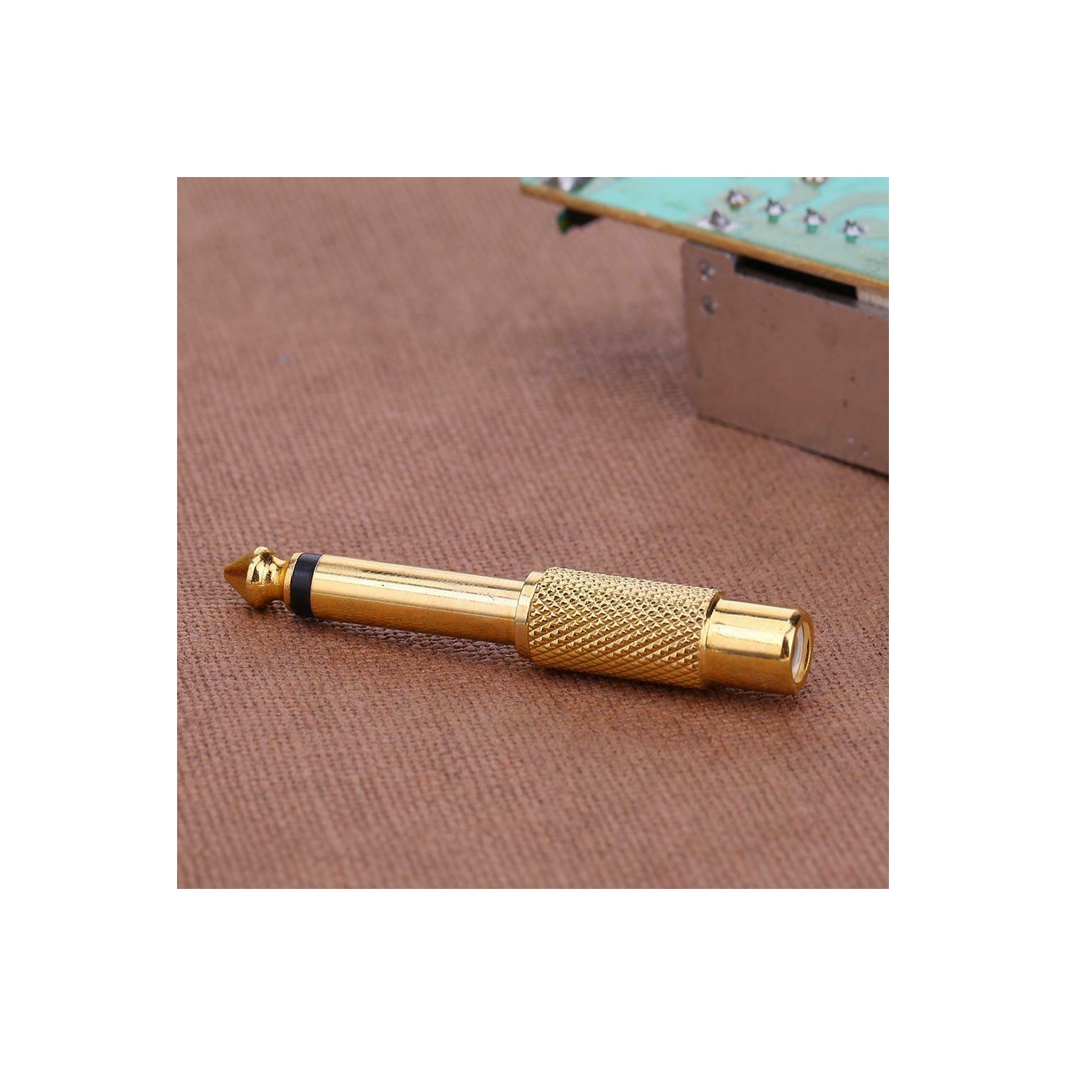 1 connecteur d’adaptateur audio mono mâle vers RCA femelle de 6,35 mm 1/4 po