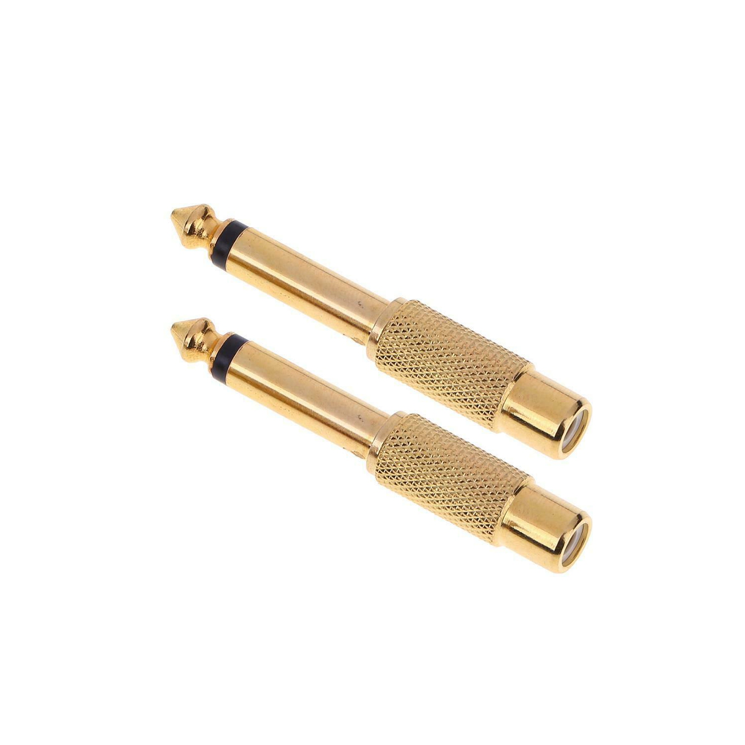 1 connecteur d’adaptateur audio mono mâle vers RCA femelle de 6,35 mm 1/4 po