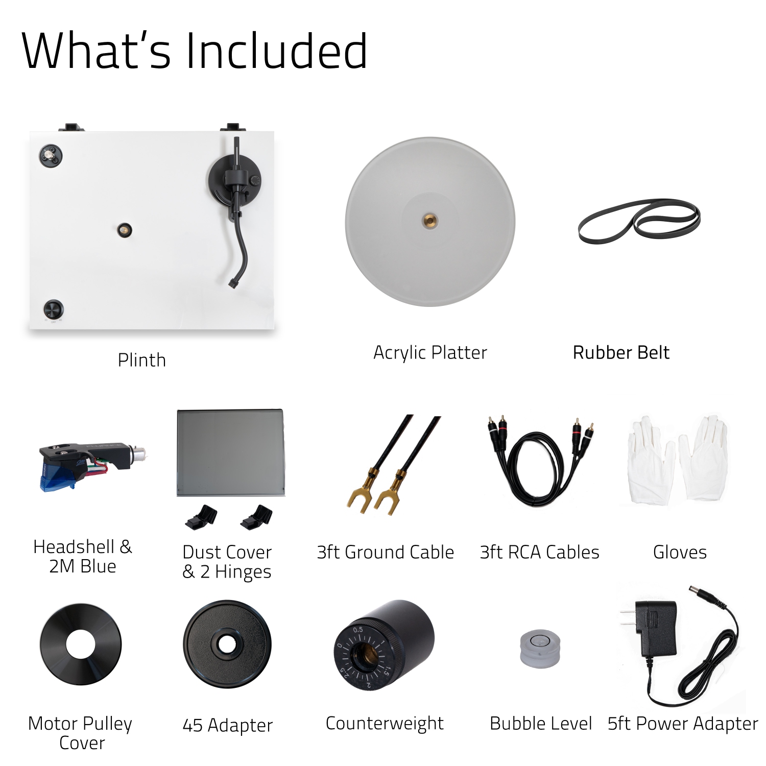 Tourne-disque haute fidélité RT85 de la série Reference de Fluance avec cartouche bleue Ortofon 2M et plateau en acrylique