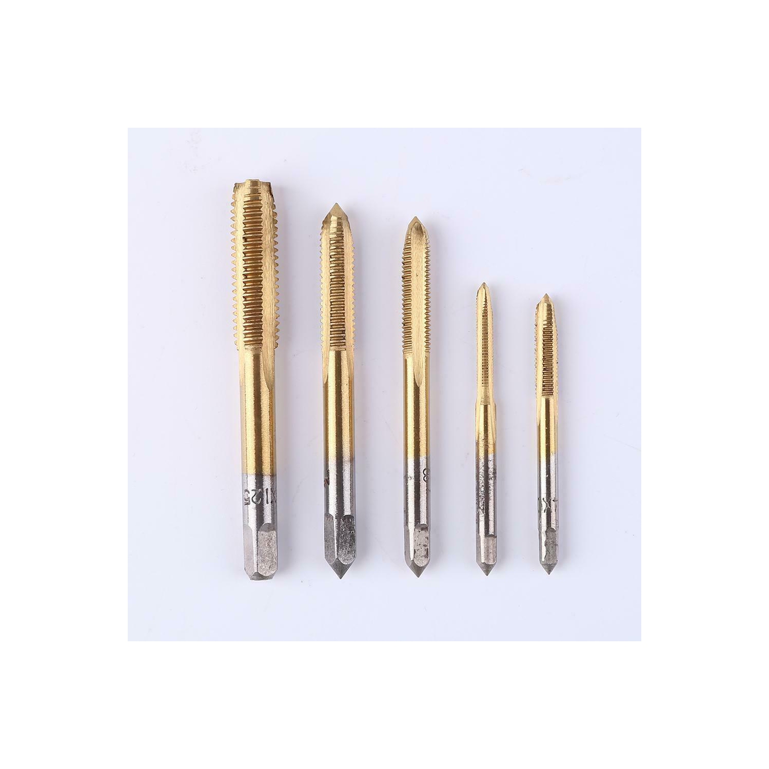 5 pièces/jeu de forets à vis à tige en titane HSS M3 M4 M5 M6 M8 Outils à main