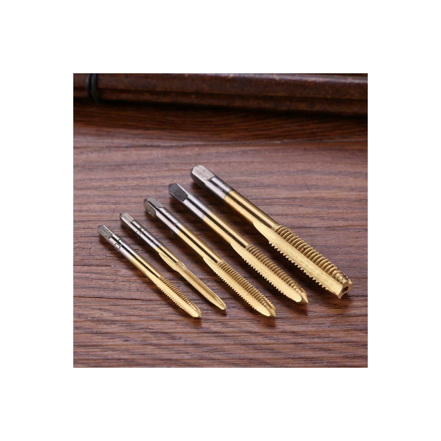 5 pièces/jeu de forets à vis à tige en titane HSS M3 M4 M5 M6 M8 Outils à main