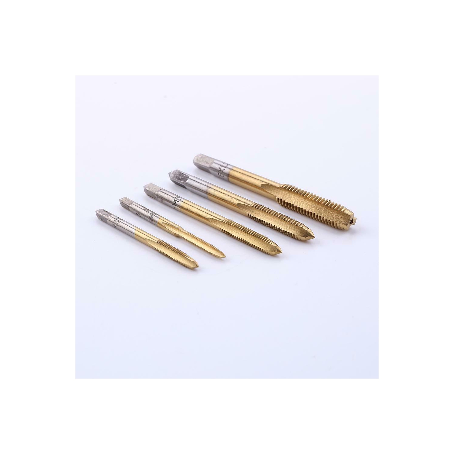 5 pièces/jeu de forets à vis à tige en titane HSS M3 M4 M5 M6 M8 Outils à main