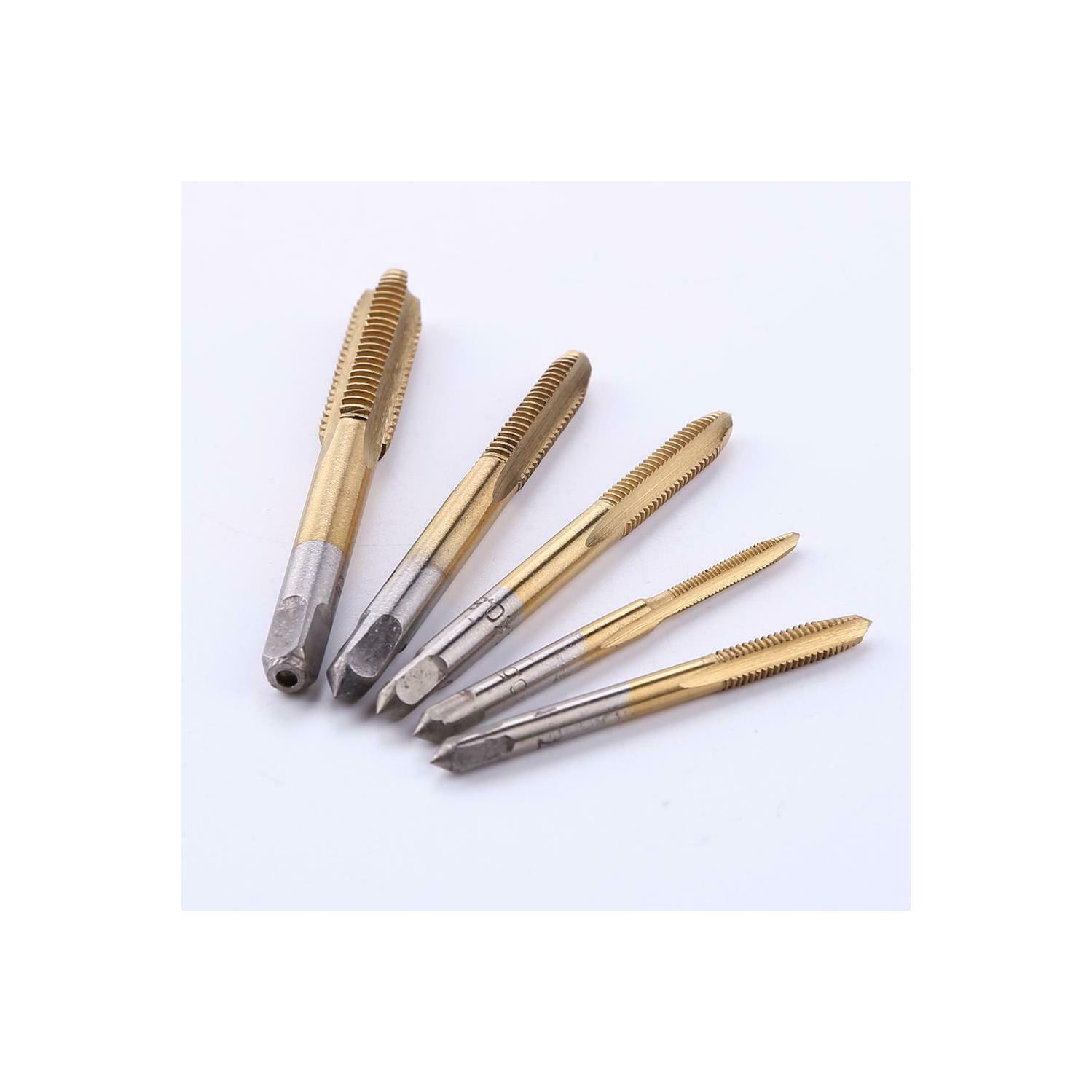 5 pièces/jeu de forets à vis à tige en titane HSS M3 M4 M5 M6 M8 Outils à main