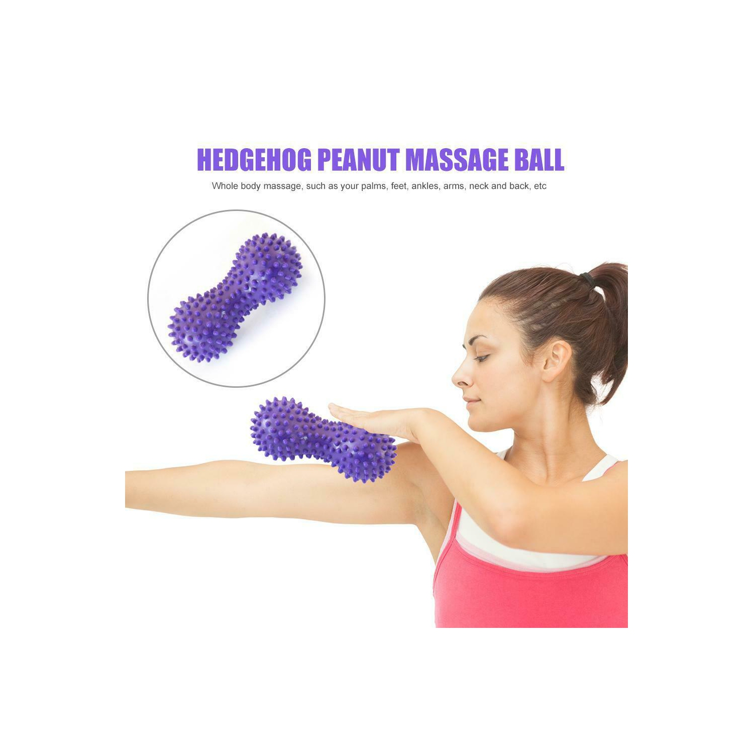 Peanut Shape Massage Fitness Ball Stress Relax Body Spiky Massager
