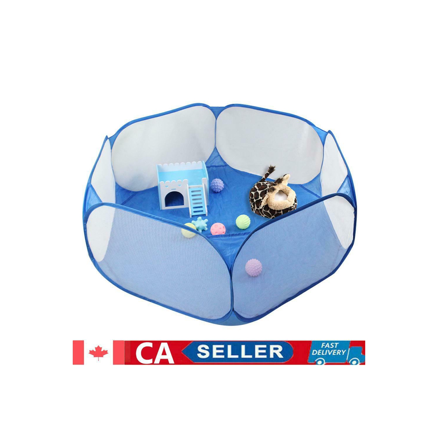 Foldable Pet Fence Game Safe Playpen Animal Cage for Hamster Guinea Pig