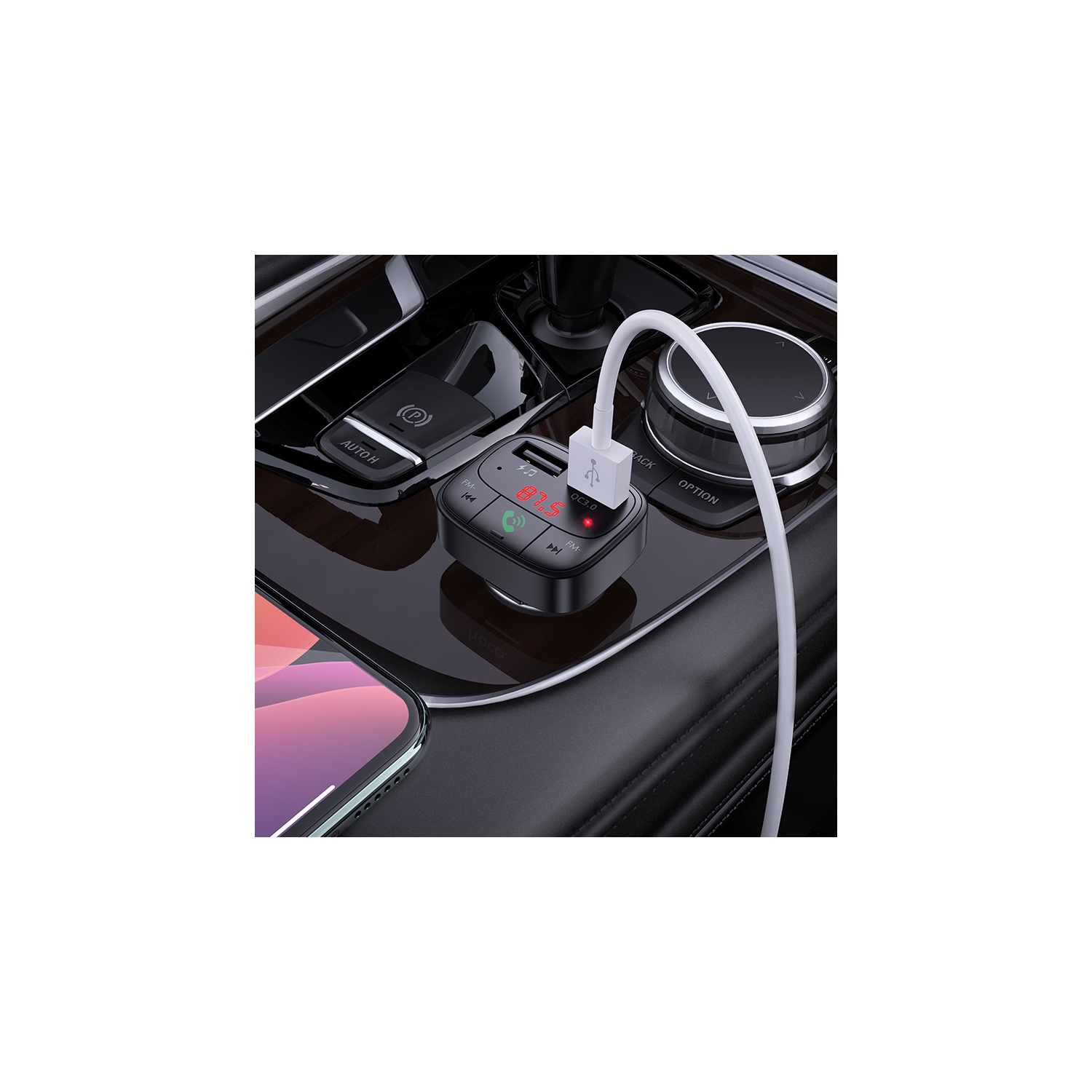 Dual USB Bluetooth FM Transmitter QC3.0 Car Charger LED Digital Display Wireless Radio Adapter Music Play Car Kit With Mic