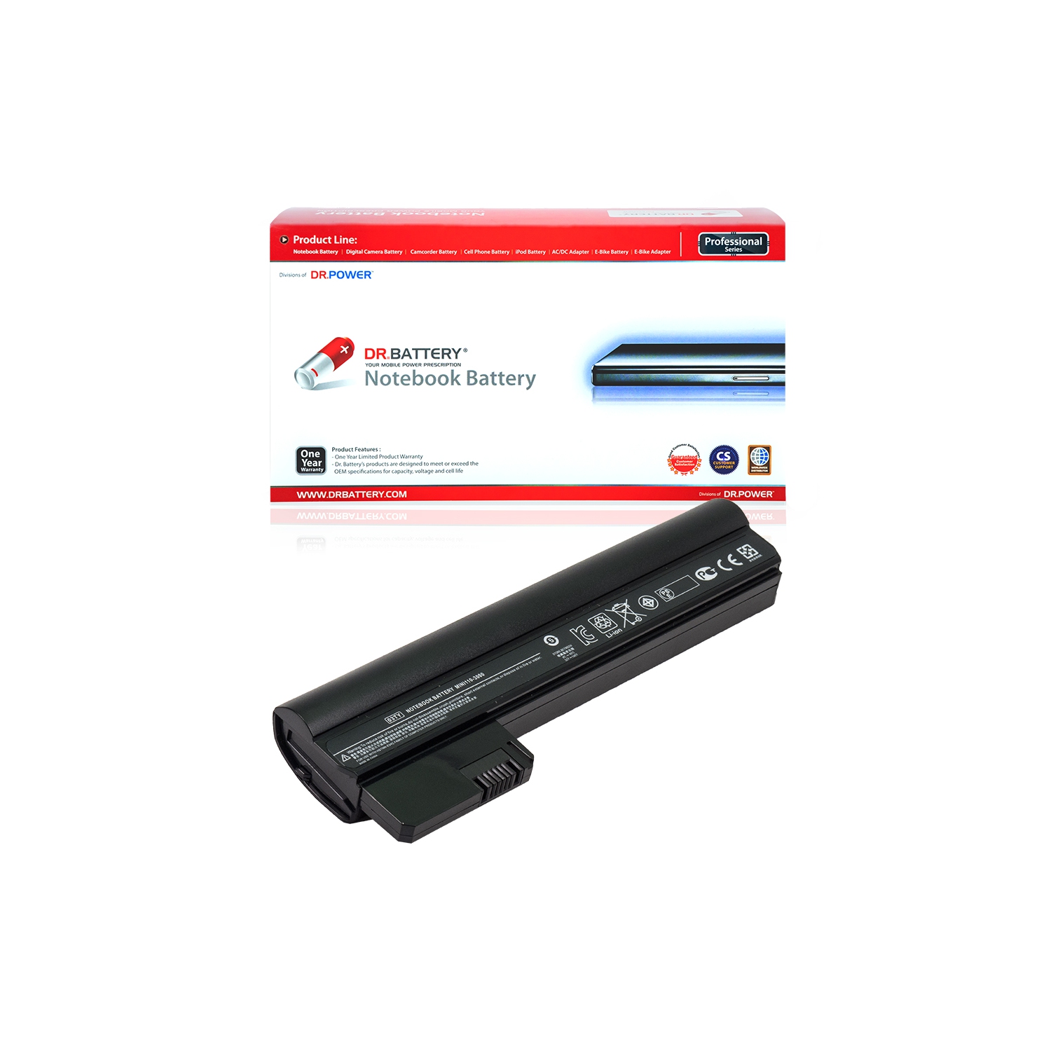 DR. BATTERIE - Remplacement pour Compaq Mini CQ10-500 / CQ10-510 / CQ10-520 / CQ10-530 / WG207AV / WQ001AA / WQ001AA#ABB / 03TY [10.8V / 2200mAh /