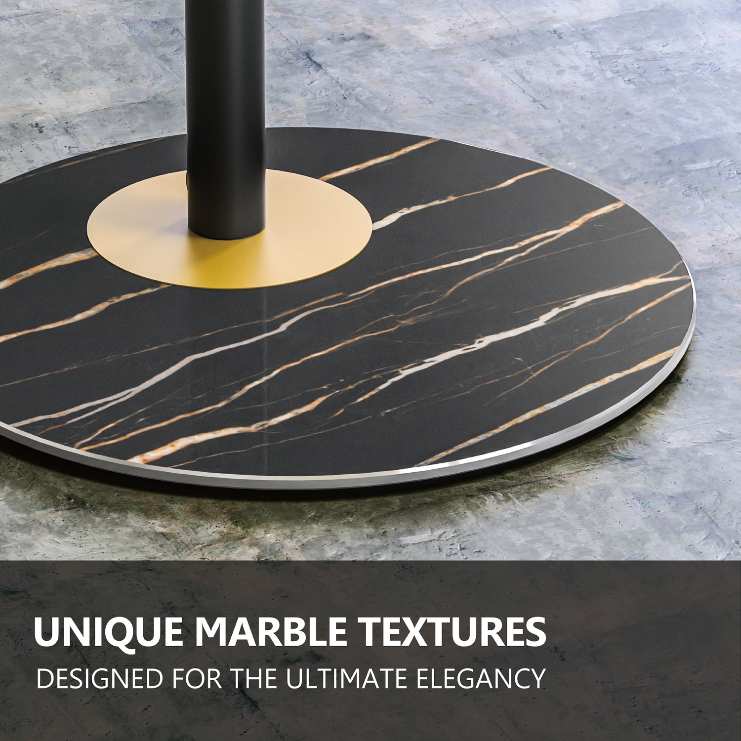 Meuble en coin pour téléviseur de 32 à 60 po série Master style nordique avec base en verre texturé marbré et gestion des câbles intégrée de FITUEYES