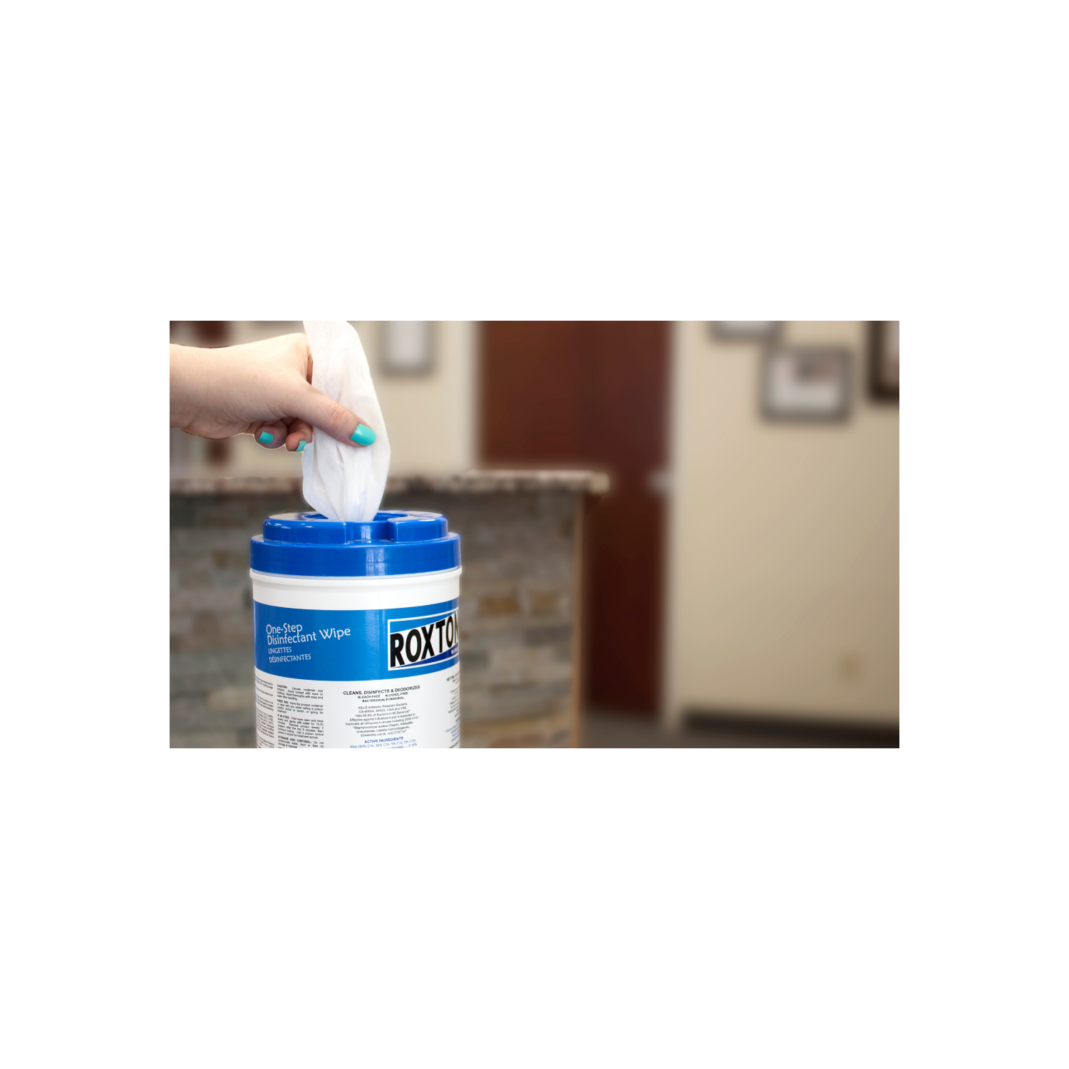 ROXTON EMBOSSED DISINFECTANT WIPES - 6 CANISTERS – 200 WIPES EACH