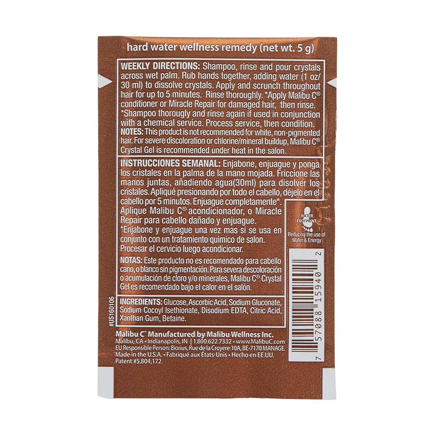 MALIBU C HARD WATER TREATMENT 5 G - EACH