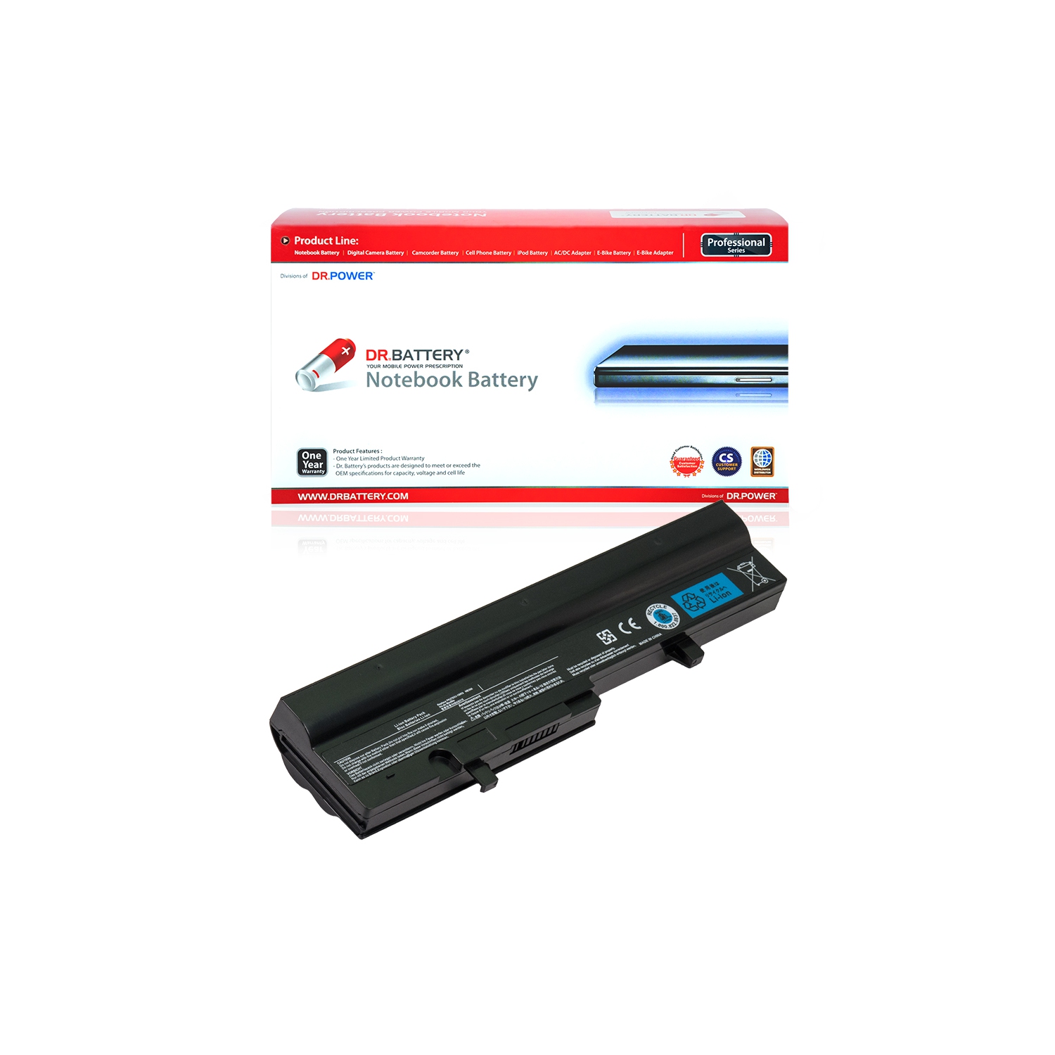 DR. BATTERIE - Remplacement pour Toshiba Mini NB300 / NB301 / NB302 / NB303 / PABAS220 / PABAS239 / PA3782U-1BRS / PA3783U-1BRS [10.8V / 4400mAh /