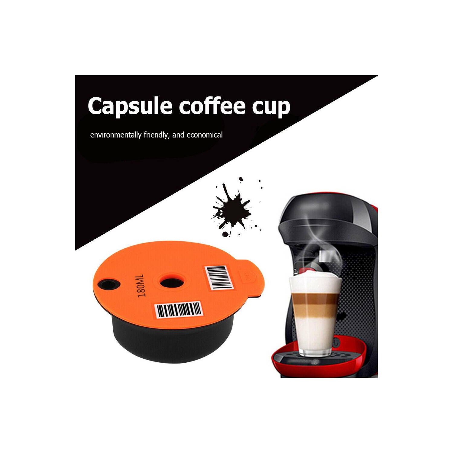 Coffee Capsule Cup Filter Pod + Spoon Brush for Bosch-s Tassimoo