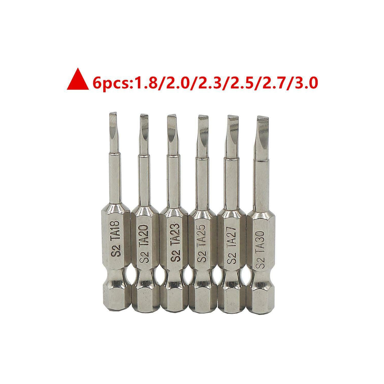 6pcs Magnetic Triangle Screwdriver Bits S2 Steel 1/4 inch Hex