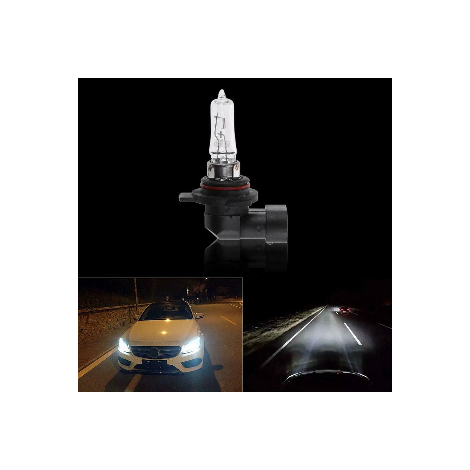 1 ampoule halogène 9012 de 55 W 4300K, 12 V, lumière de voiture transparente, ampoule au xénon