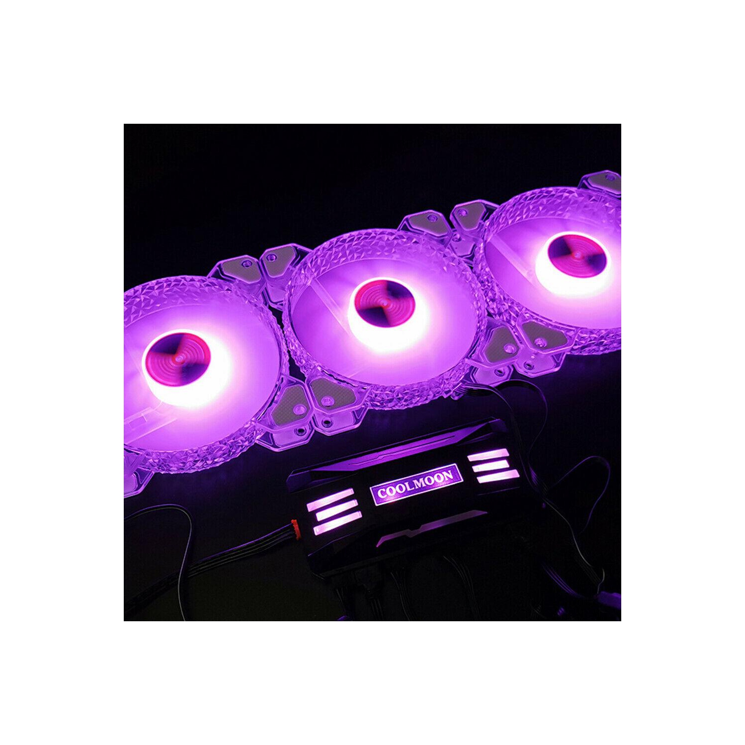 COOLMOON RGB Controller 4Pin PWM 5V 3Pin ARGB Fan Remote Control