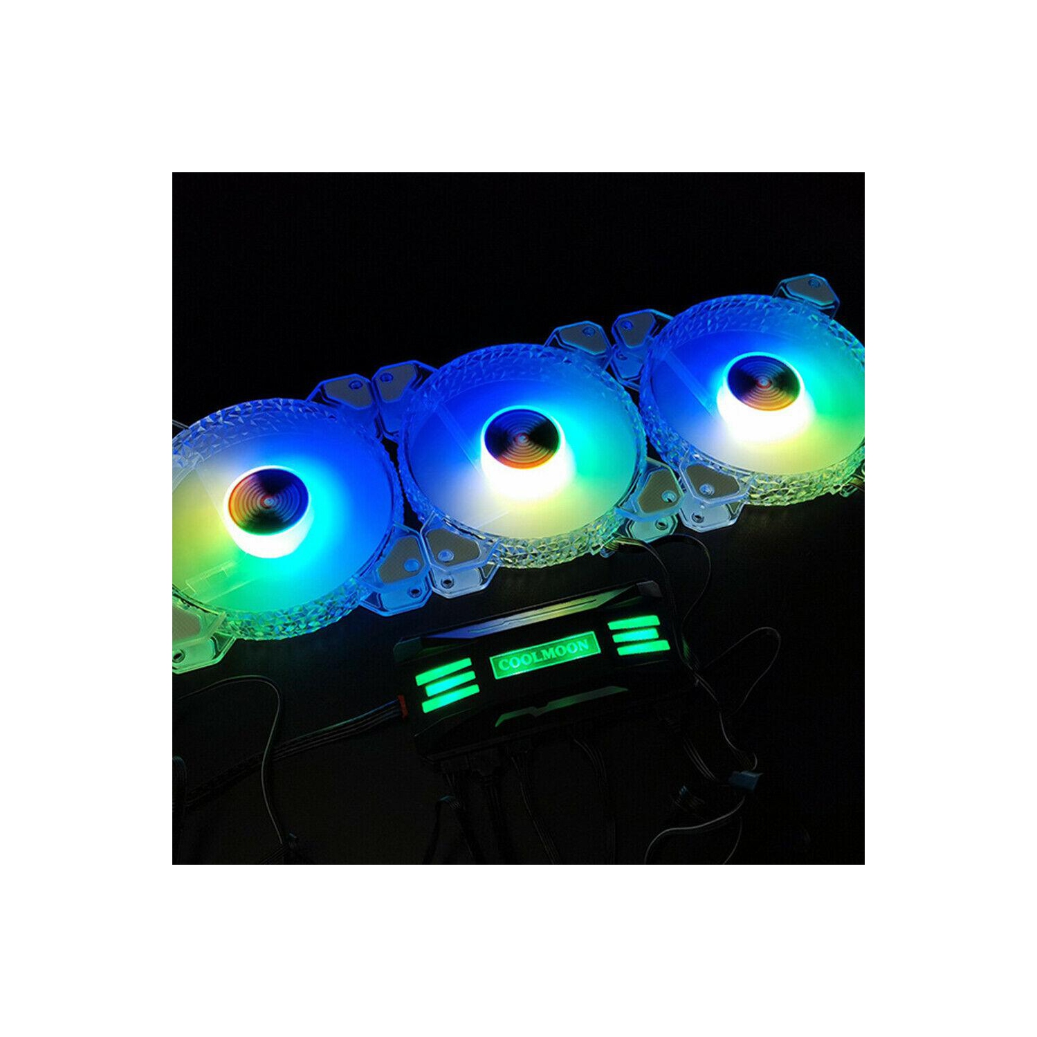 COOLMOON RGB Controller 4Pin PWM 5V 3Pin ARGB Fan Remote Control