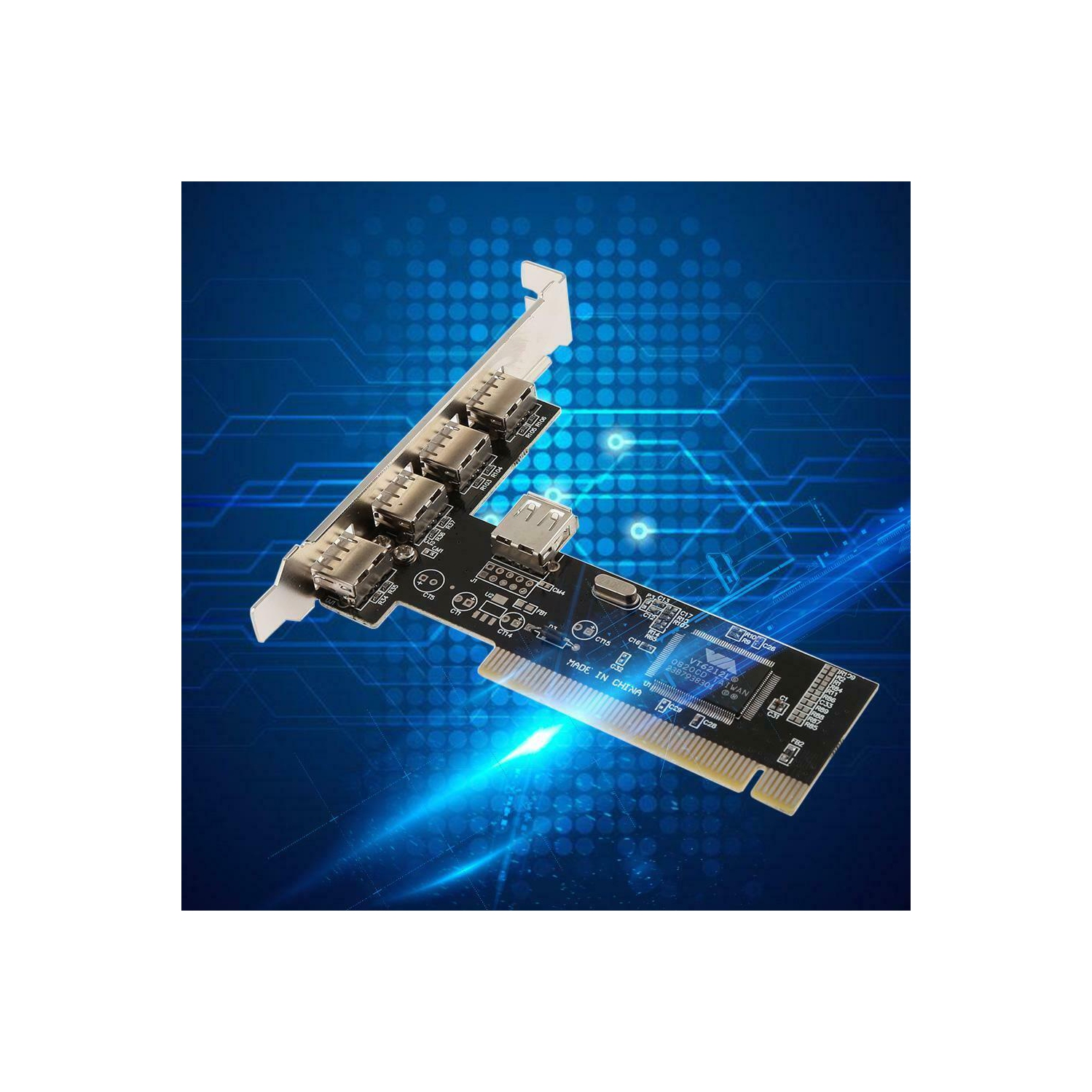 Adaptateur carte d’extension PCI-E à USB 2.0 Hub PCI Express à 4 ports