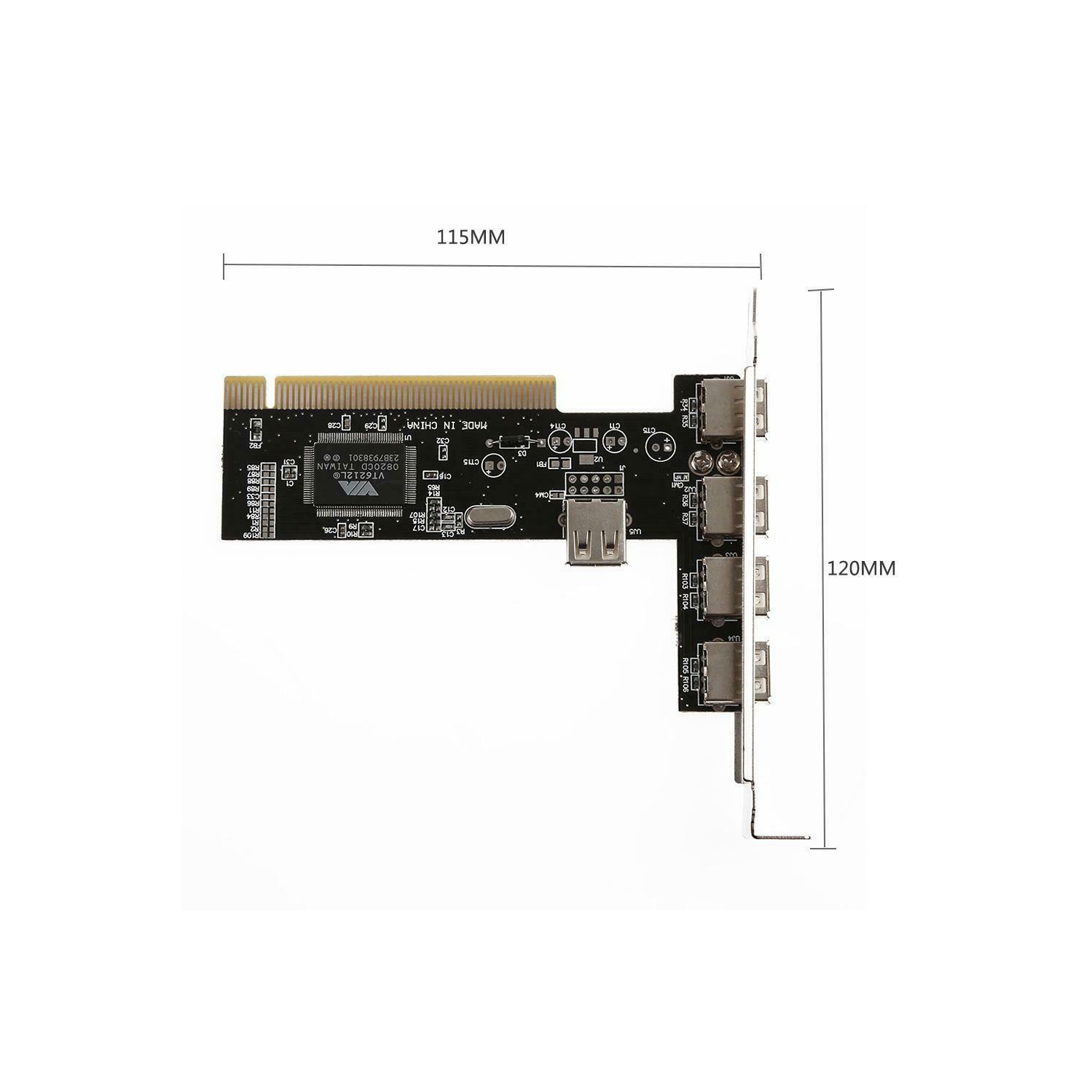 Adaptateur carte d’extension PCI-E à USB 2.0 Hub PCI Express à 4 ports