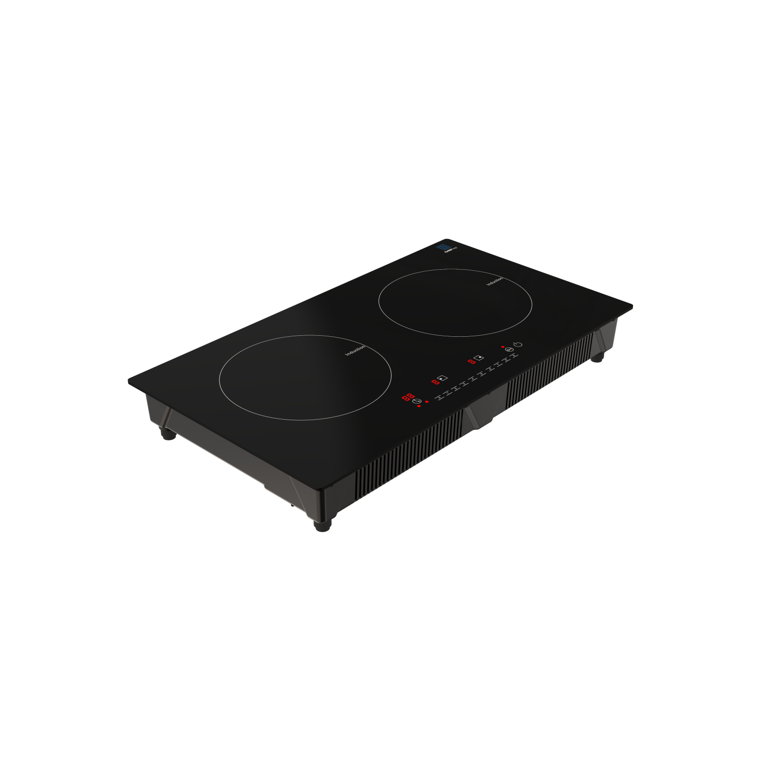 Cheftop Portable Induction Cooktop 2 Burner Electric Cooktop with Kids Safety Lock 1800 Watt, Touch Sensor Control, Multiple Controls Cooking Zones &